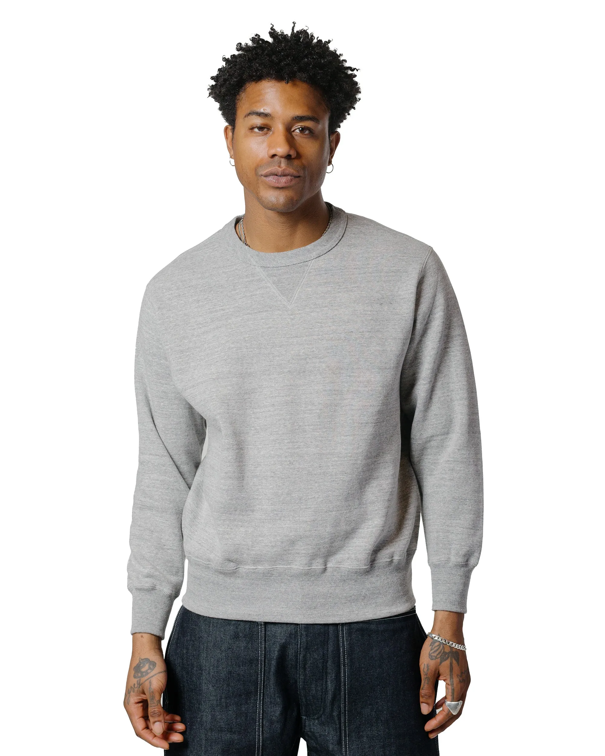 The Real McCoy’s MC24113 10 Oz. Loopwheel Crewneck Sweatshirt Gray sold by Lost & Found product image thumbnail 2