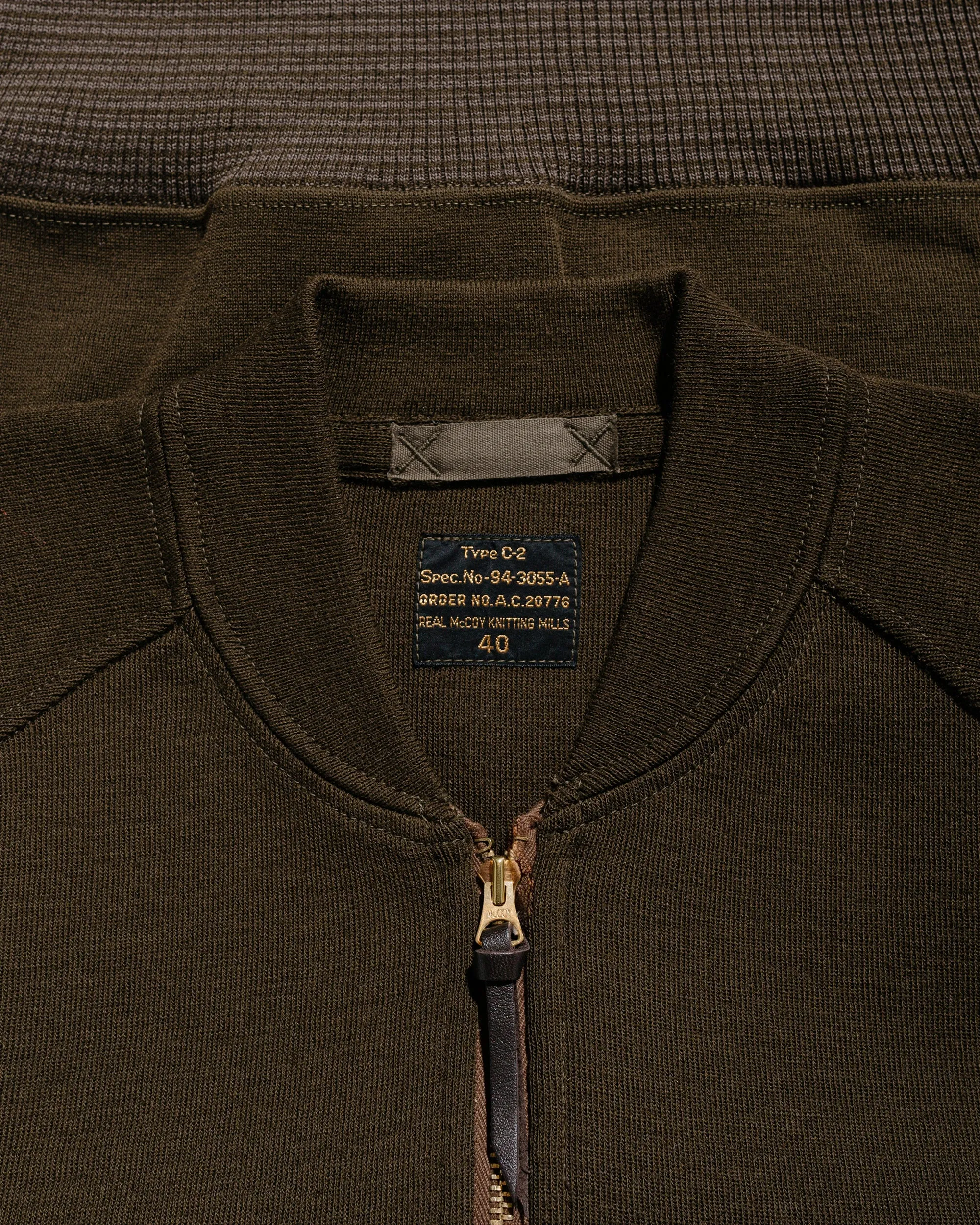 The Real McCoy's MC24105 Vest, Flying Winter, Type C-2 Olive sold by Lost & Found product image thumbnail 5