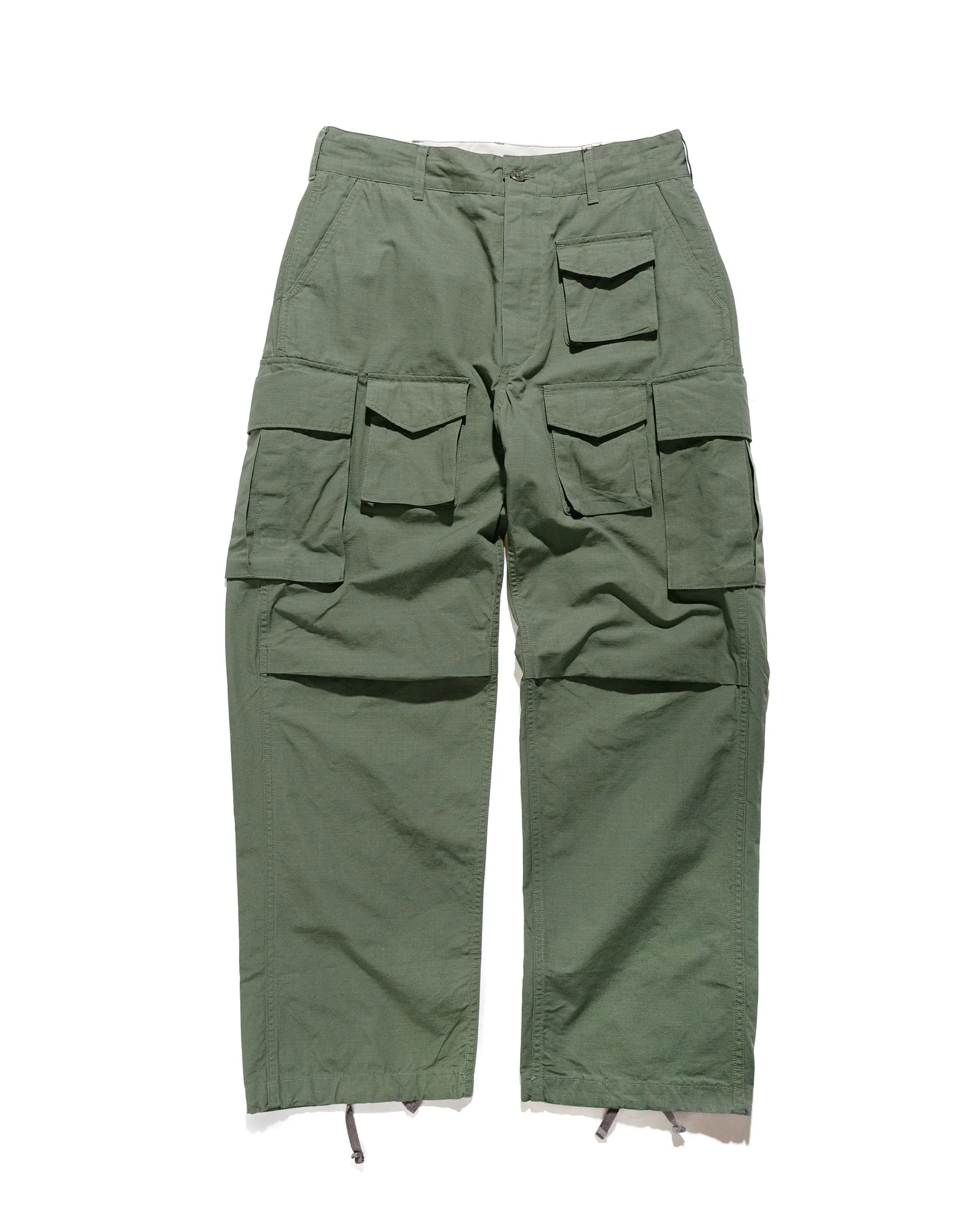 Engineered Garments FA Pant Olive Cotton Ripstop sold by Lost & Found