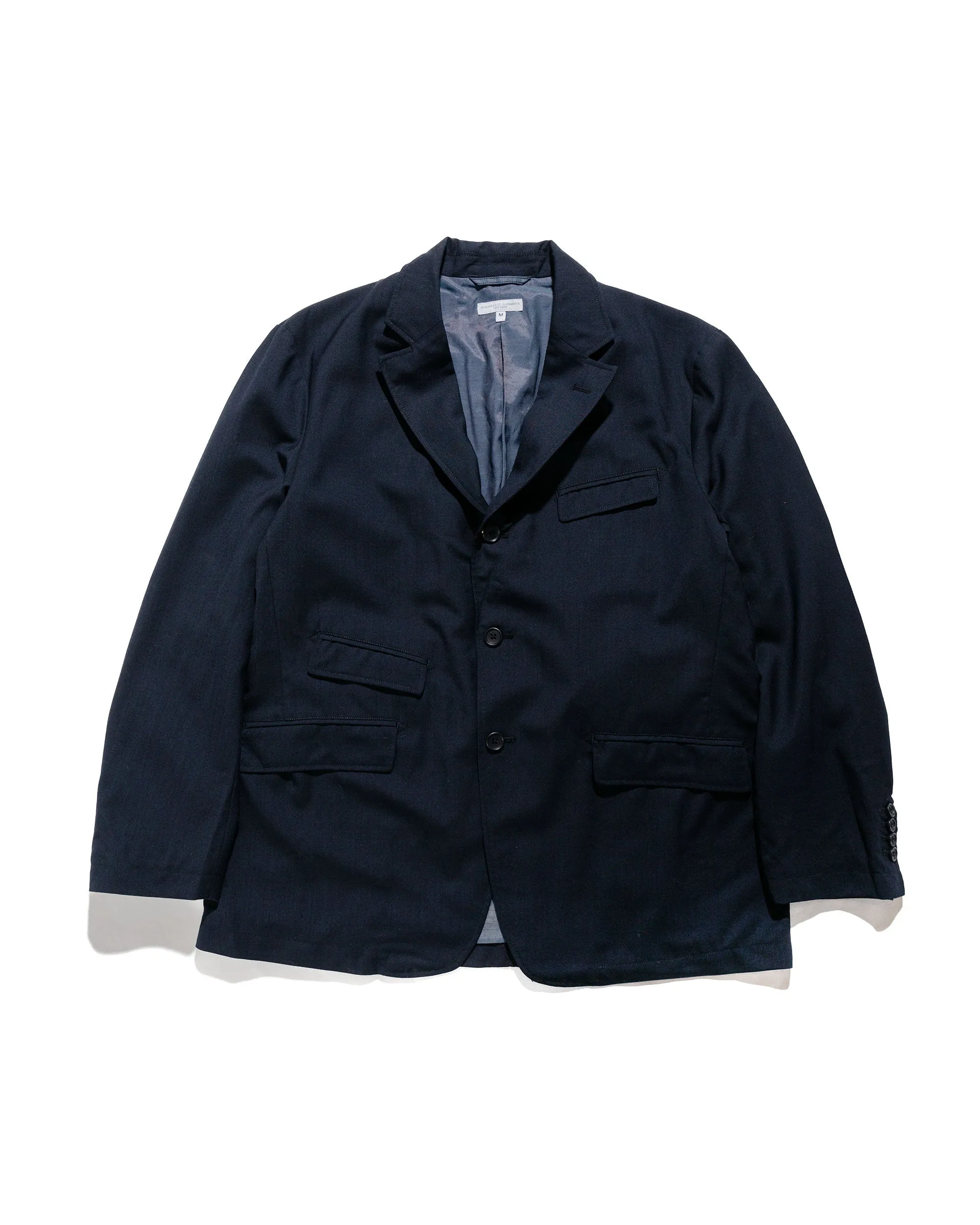 Engineered Garments Andover Jacket Dark Navy Tropical Wool sold by Lost & Found