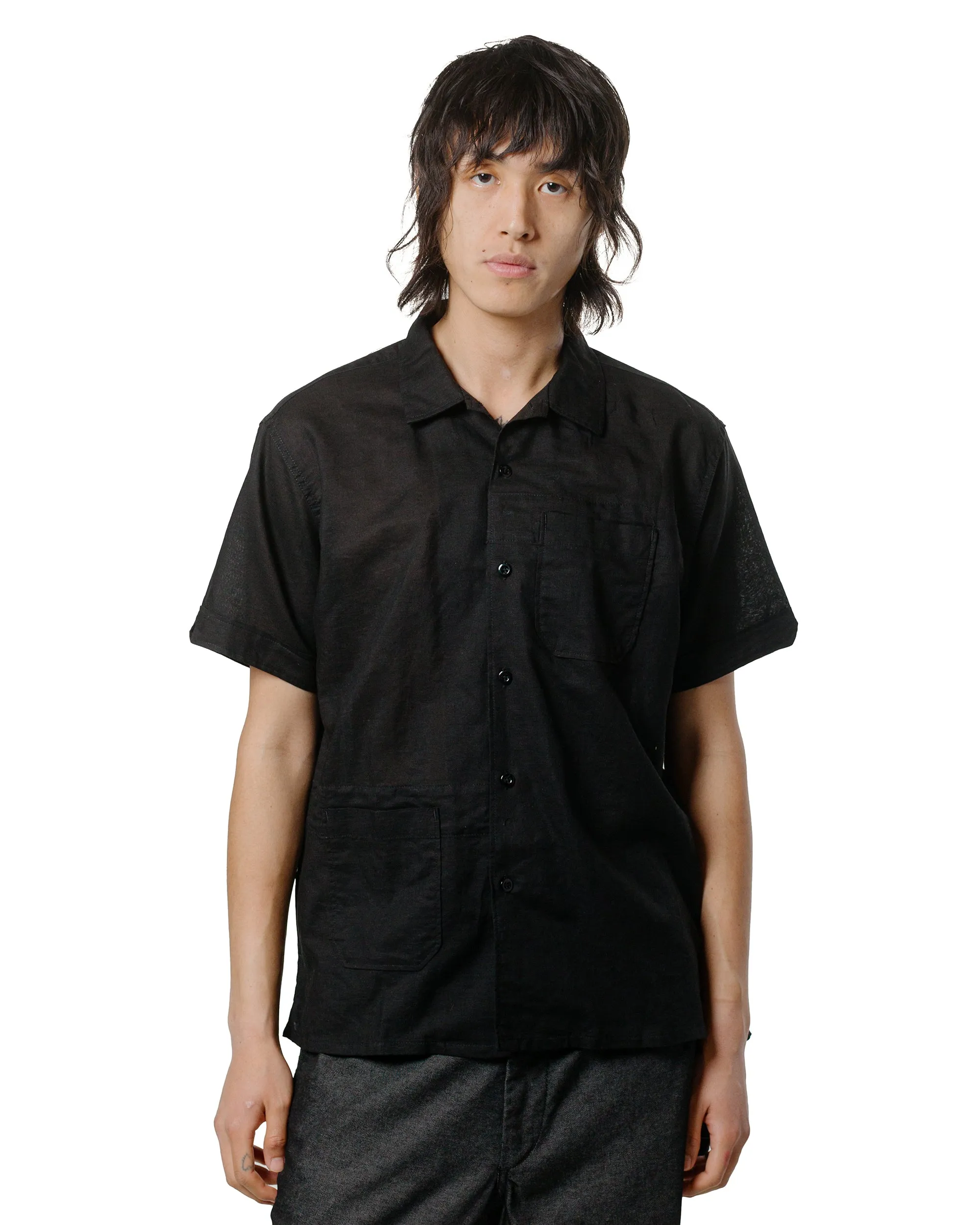 Engineered Garments Camp Shirt Black Linen Handkerchief sold by Lost & Found product image thumbnail 2