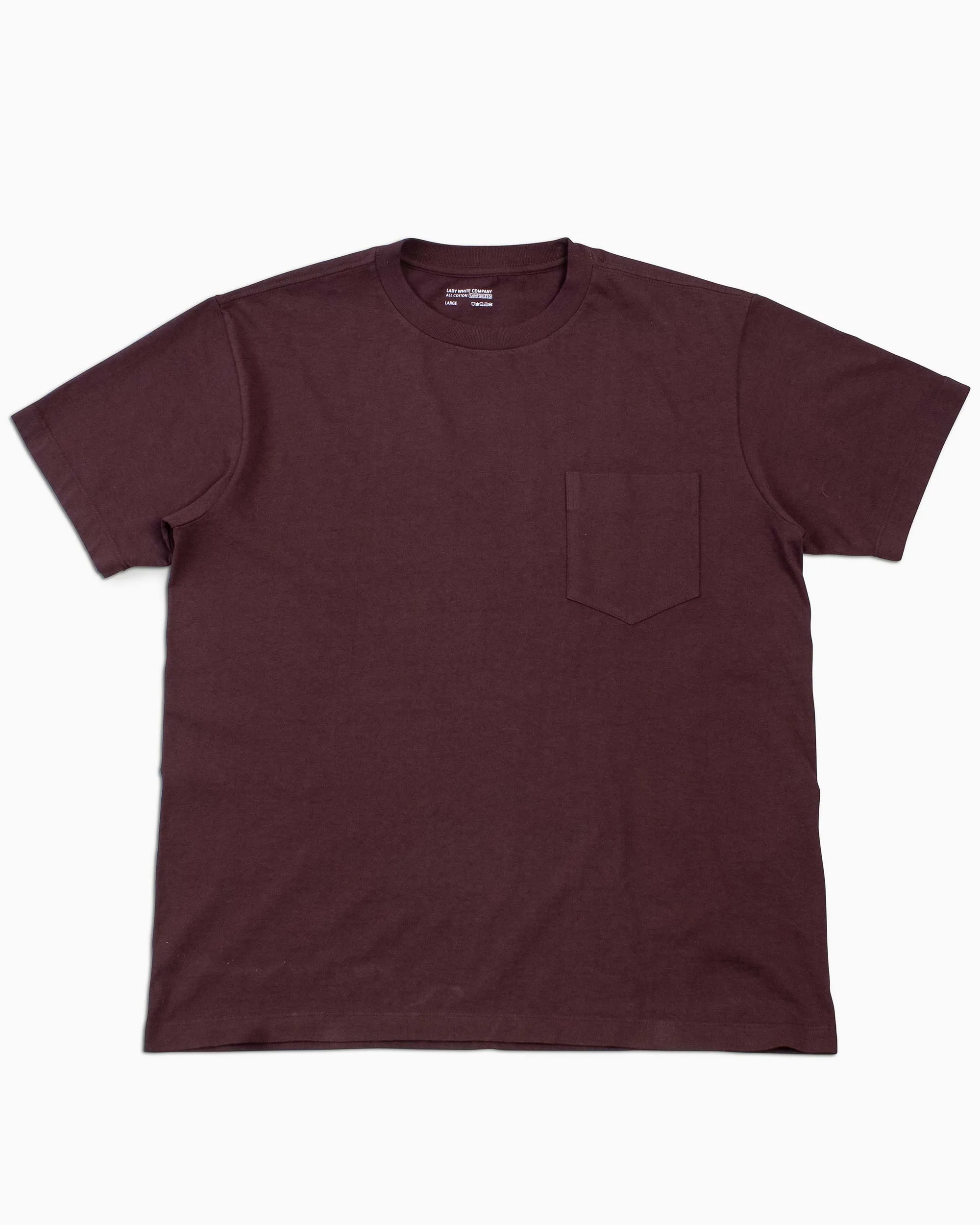 Lady White Co. Balta Pocket T-Shirt Raisin sold by Lost & Found