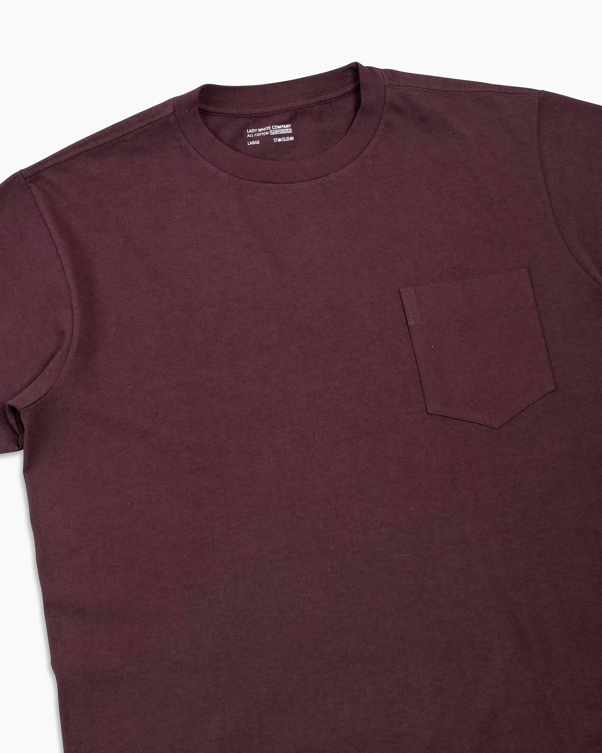 Lady White Co. Balta Pocket T-Shirt Raisin sold by Lost & Found product image thumbnail 5