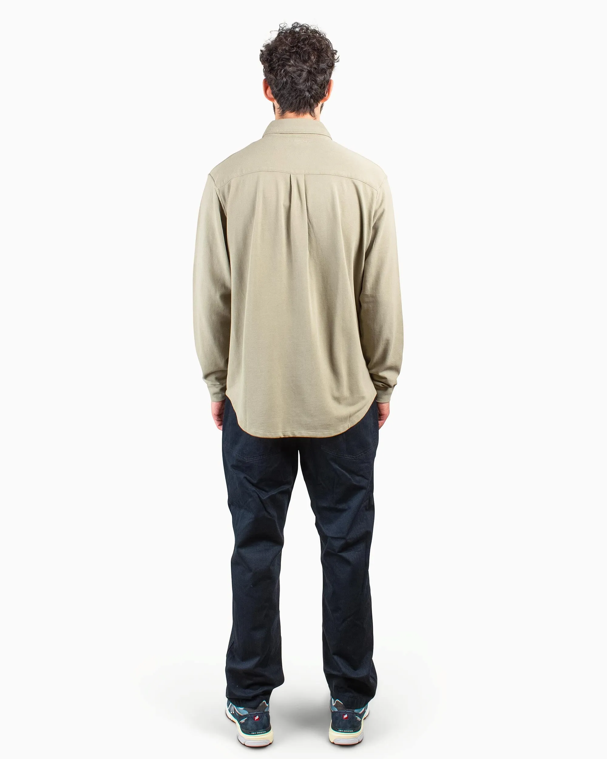 Lady White Co. L/S Pique Button Down Taupe Fog sold by Lost & Found product image thumbnail 3
