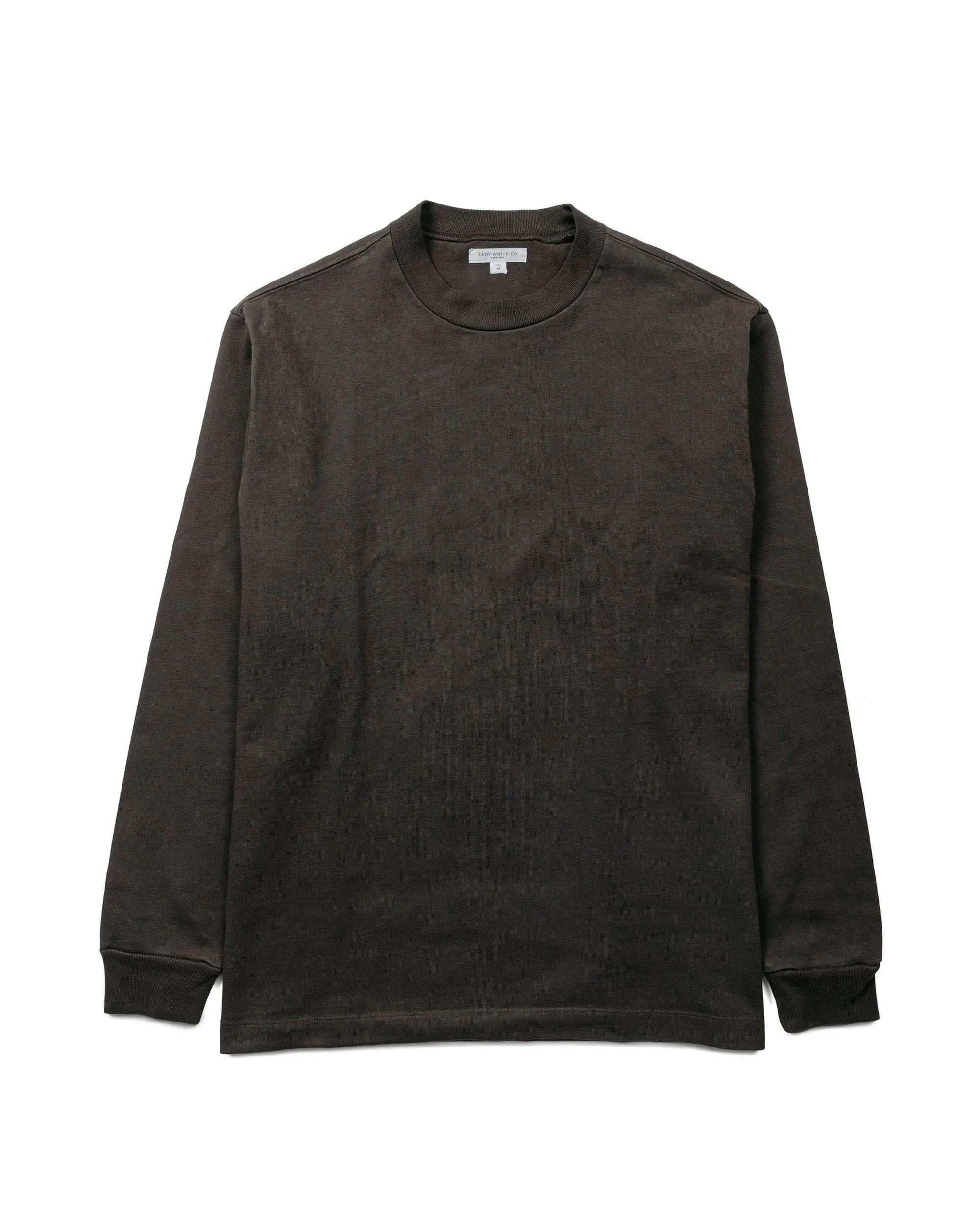 Lady White Co. L/S Rugby T-Shirt Black Mushroom sold by Lost & Found