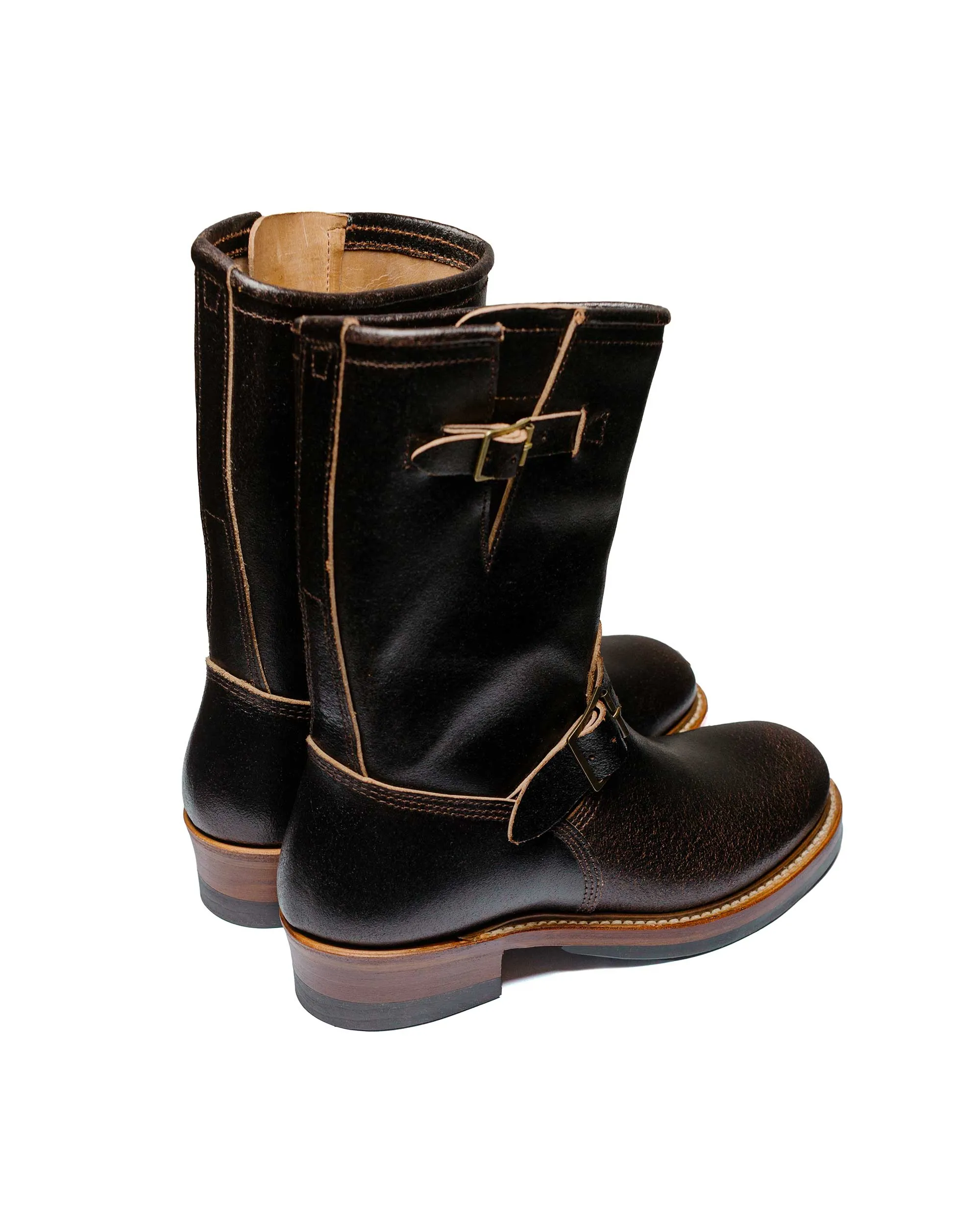 John Lofgren Bootmaker Wabash Engineer Boots Horween Waxed Flesh Dark Brown sold by Lost & Found product image thumbnail 3