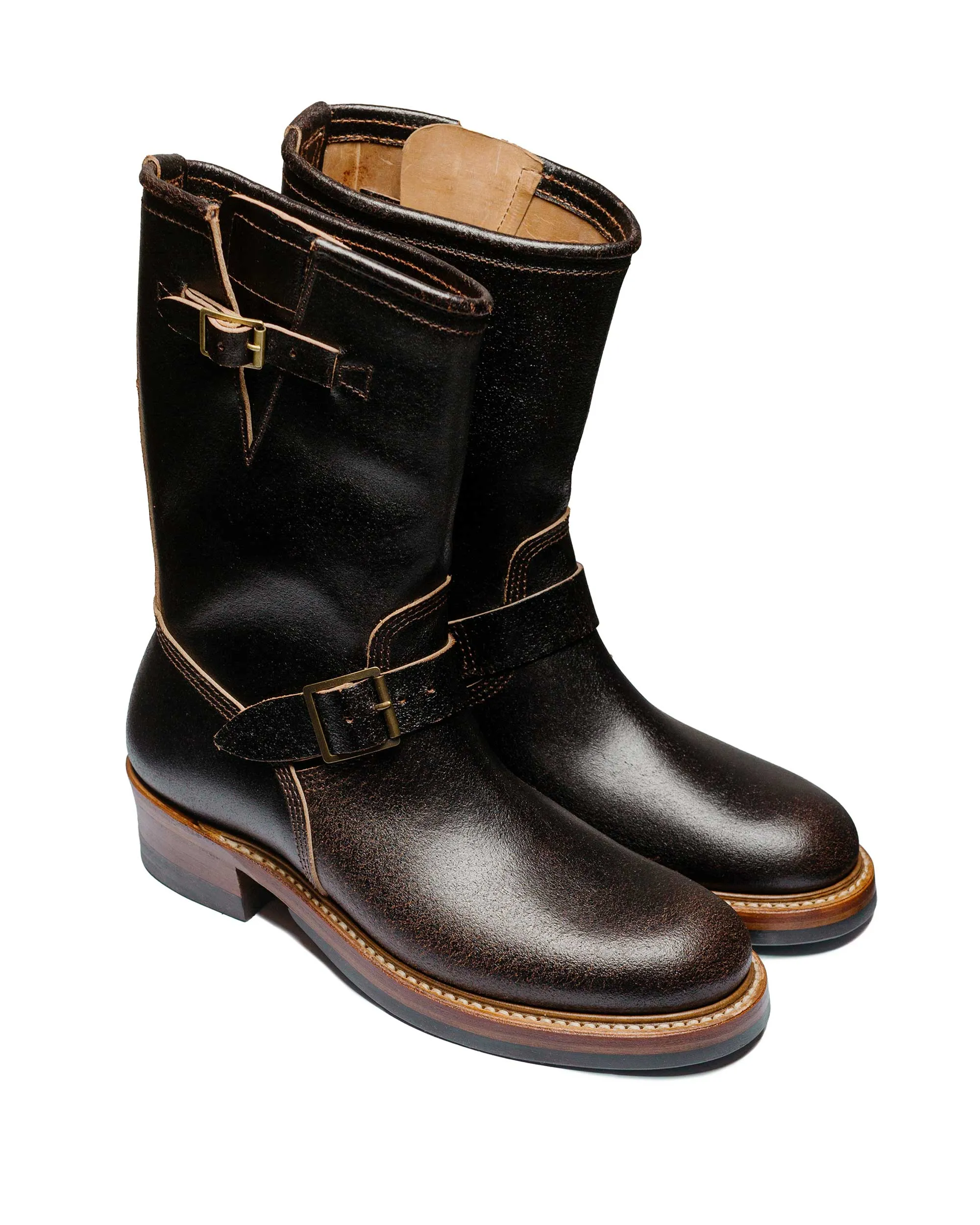 John Lofgren Bootmaker Wabash Engineer Boots Horween Waxed Flesh Dark Brown sold by Lost & Found product image thumbnail 2