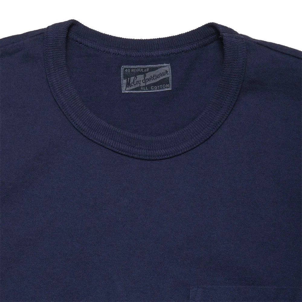 The Real McCoy's Joe McCoy MC16032 Overdyed Sportswear Pocket Tee Navy sold by Lost & Found product image thumbnail 2