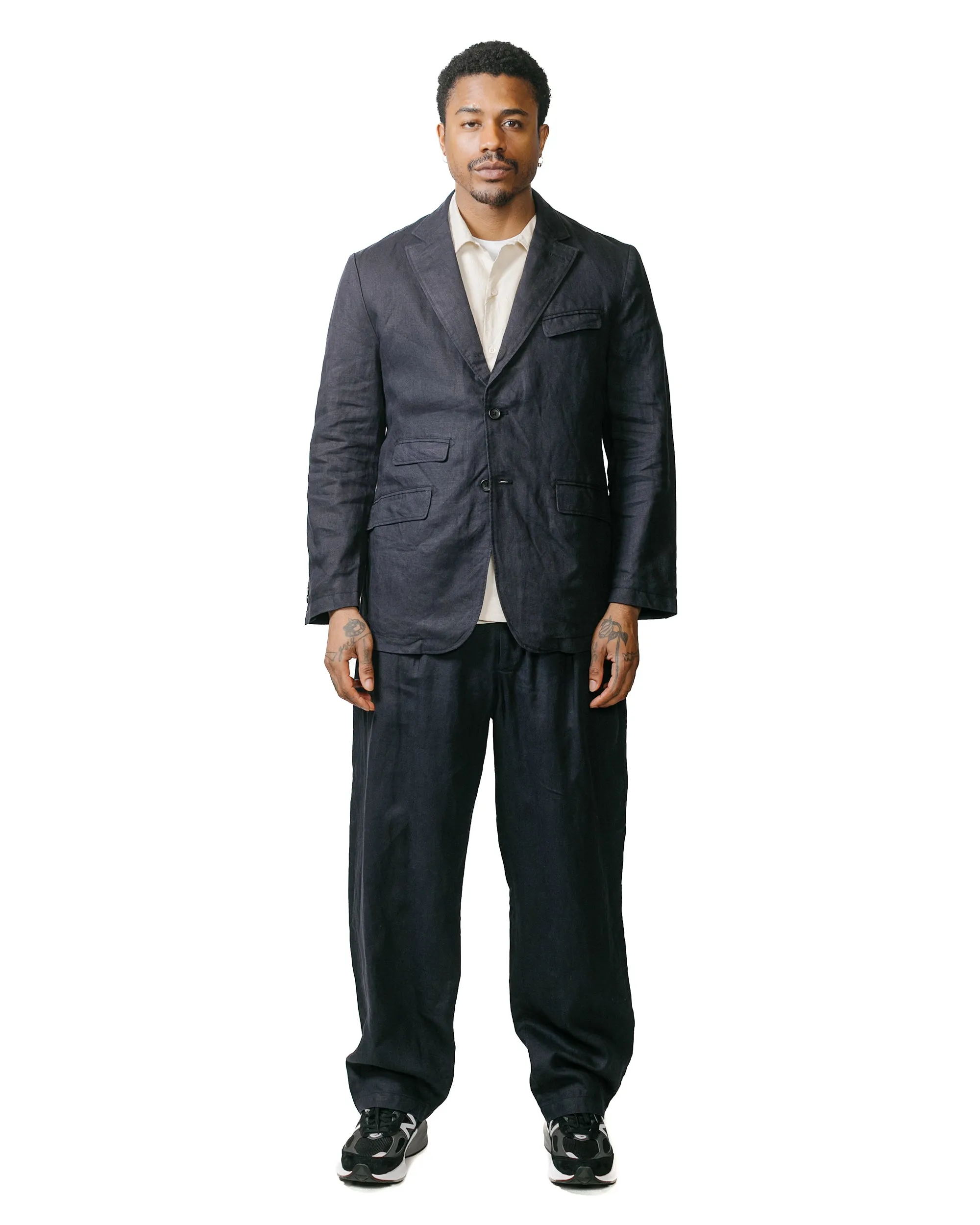 Engineered Garments Carlyle Pant Navy Linen Twill sold by Lost & Found product image thumbnail 4