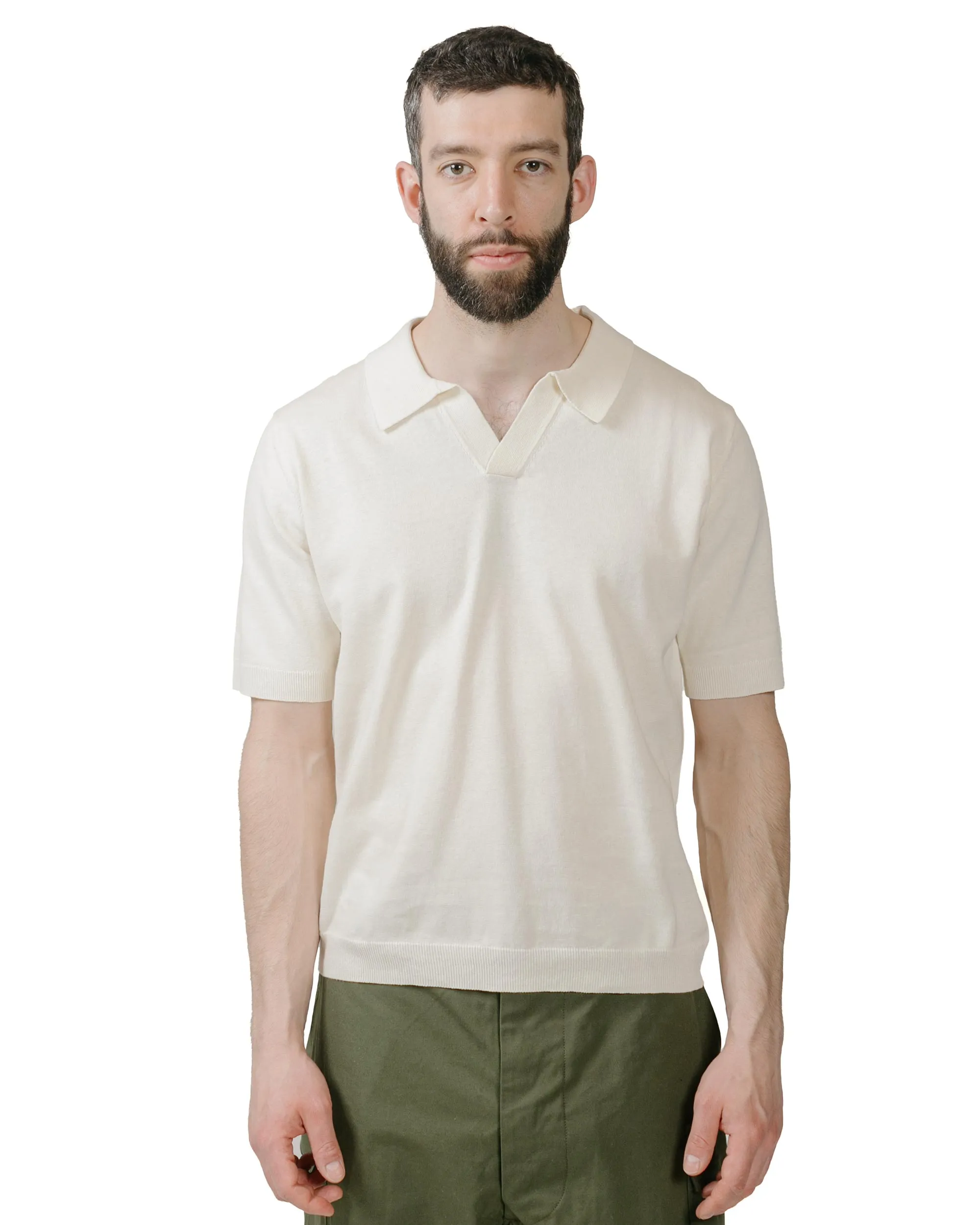Norse Projects Leif Cotton Linen Polo Kit White sold by Lost & Found product image thumbnail 2