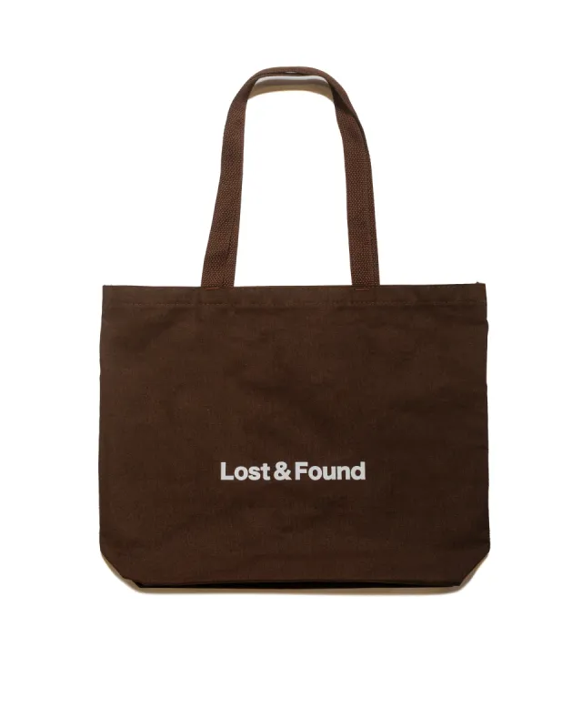 Lost & Found Canvas Tote Bag Brown made by Lost & Found