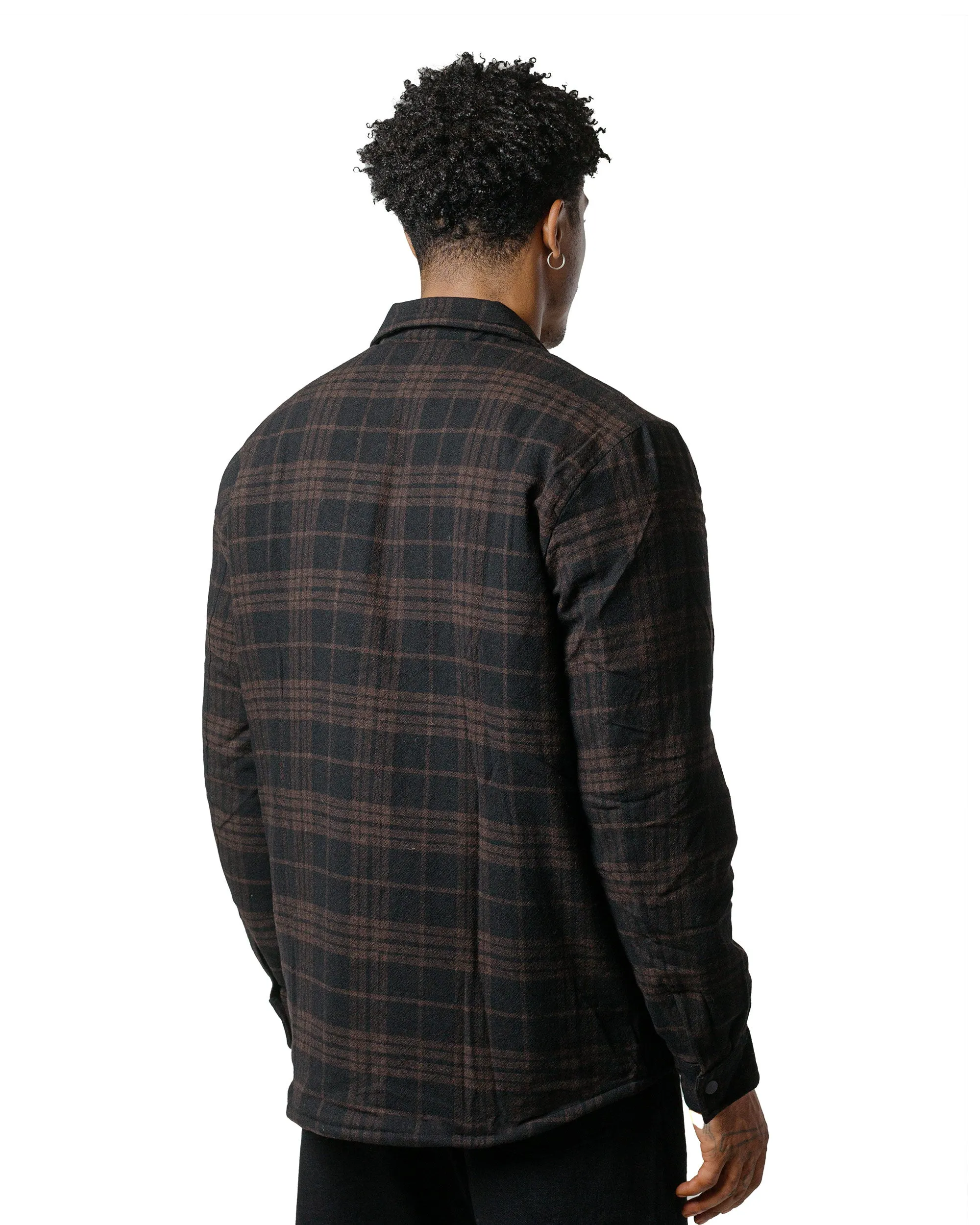 Norse Projects Hjalmer Insulated Wool Check Overshirt Espresso sold by Lost & Found product image thumbnail 3