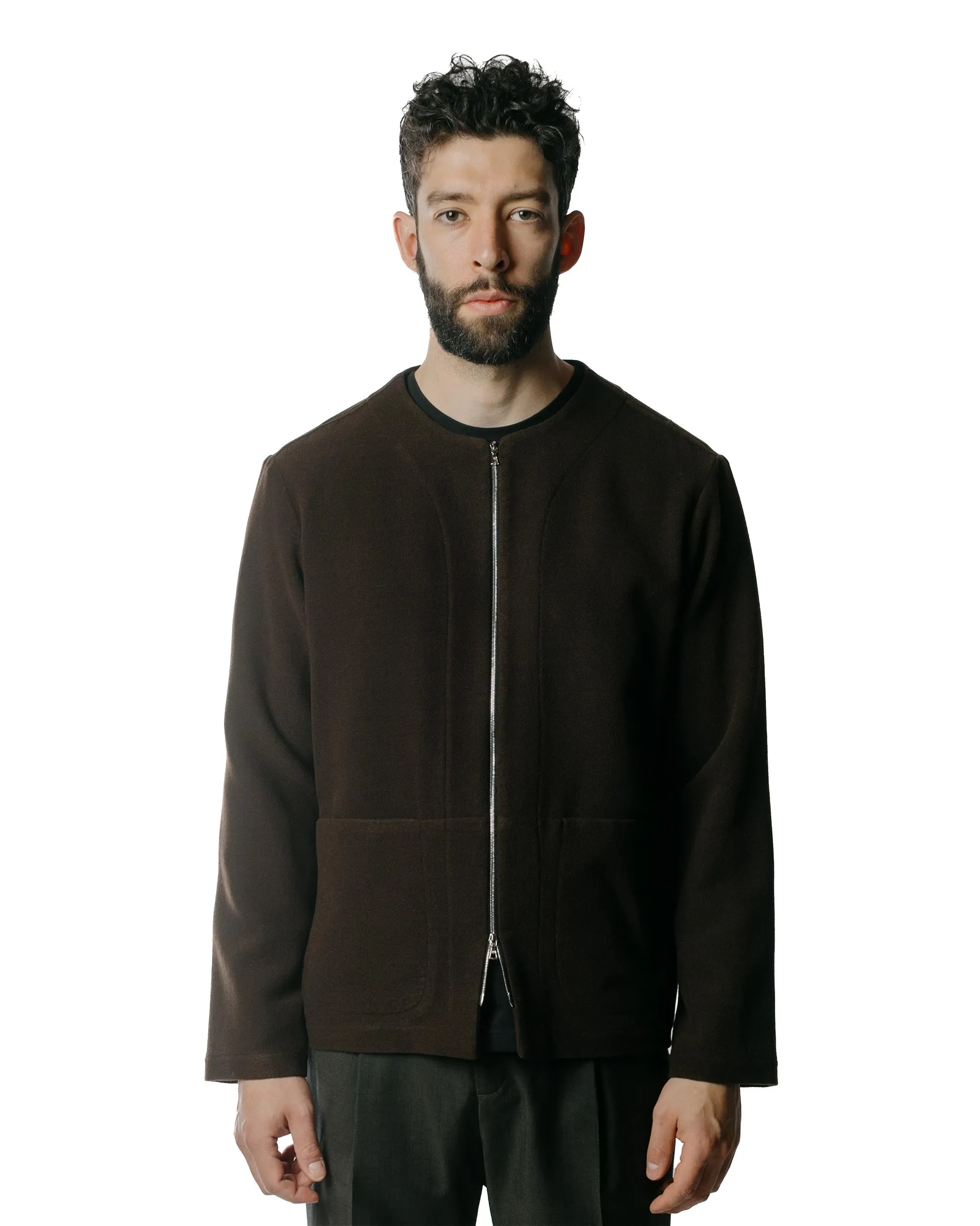Wanze Zip Cardigan Wool Brown sold by Lost & Found product image thumbnail 2