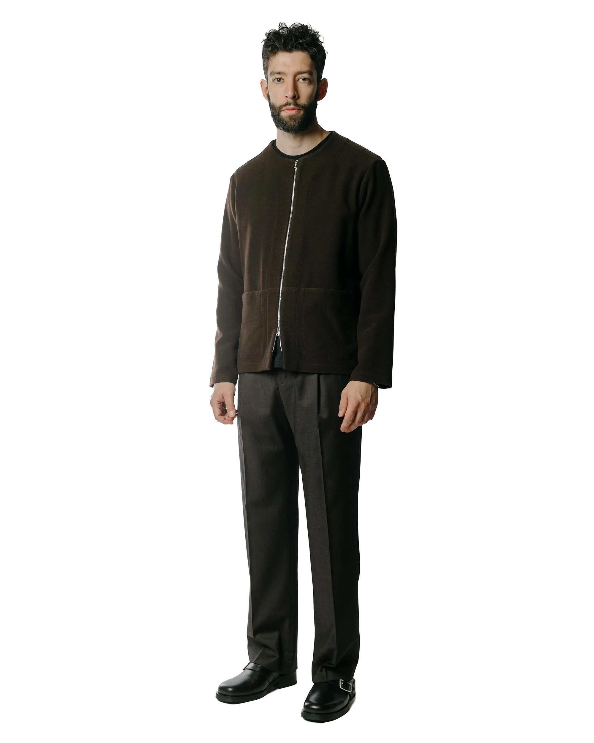 Wanze Zip Cardigan Wool Brown sold by Lost & Found product image thumbnail 4