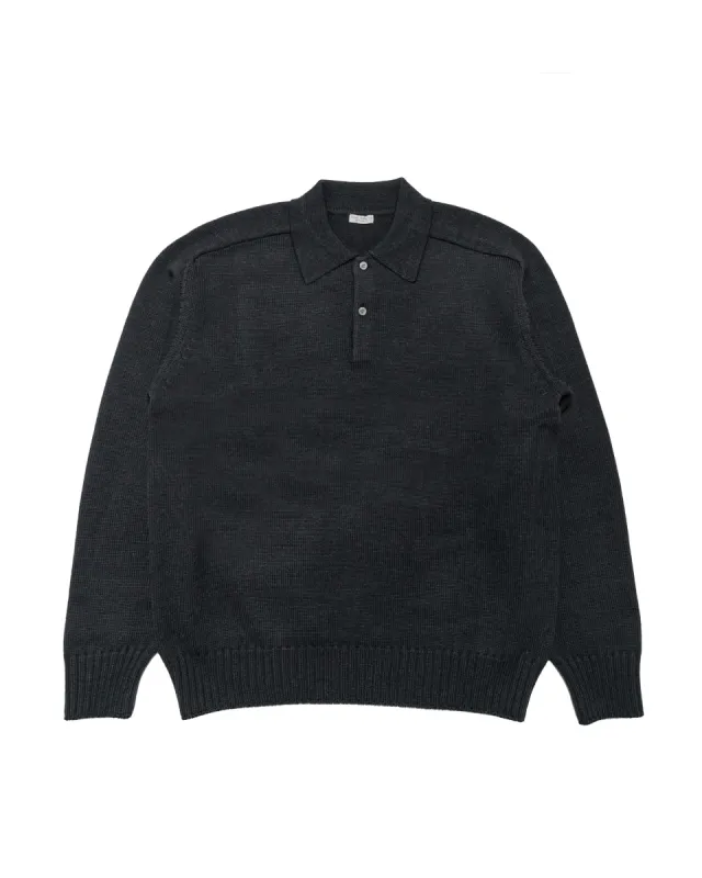 Phigvel Knit Polo Graphite made by Lost & Found