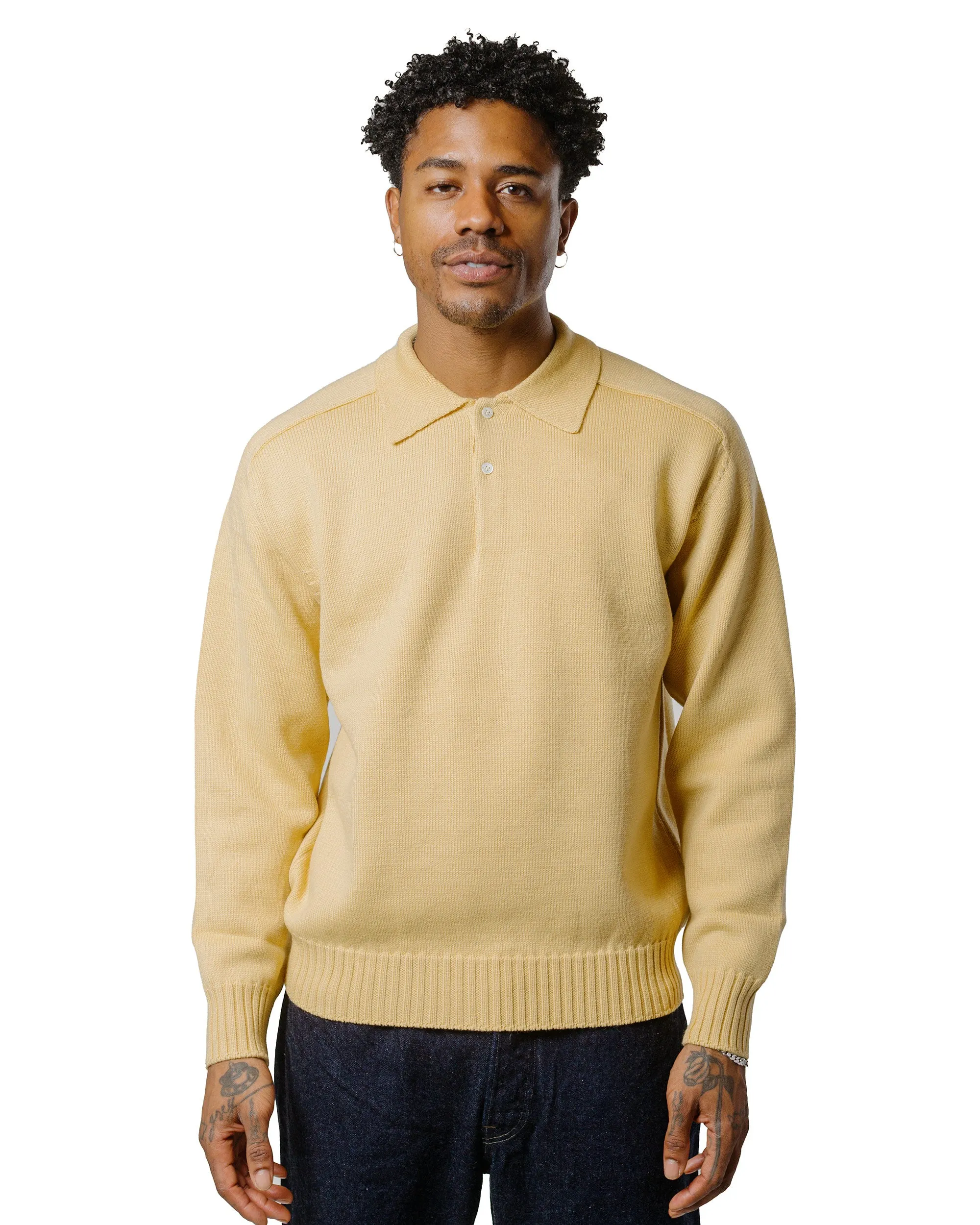 Phigvel Knit Polo Old Yellow sold by Lost & Found product image thumbnail 2