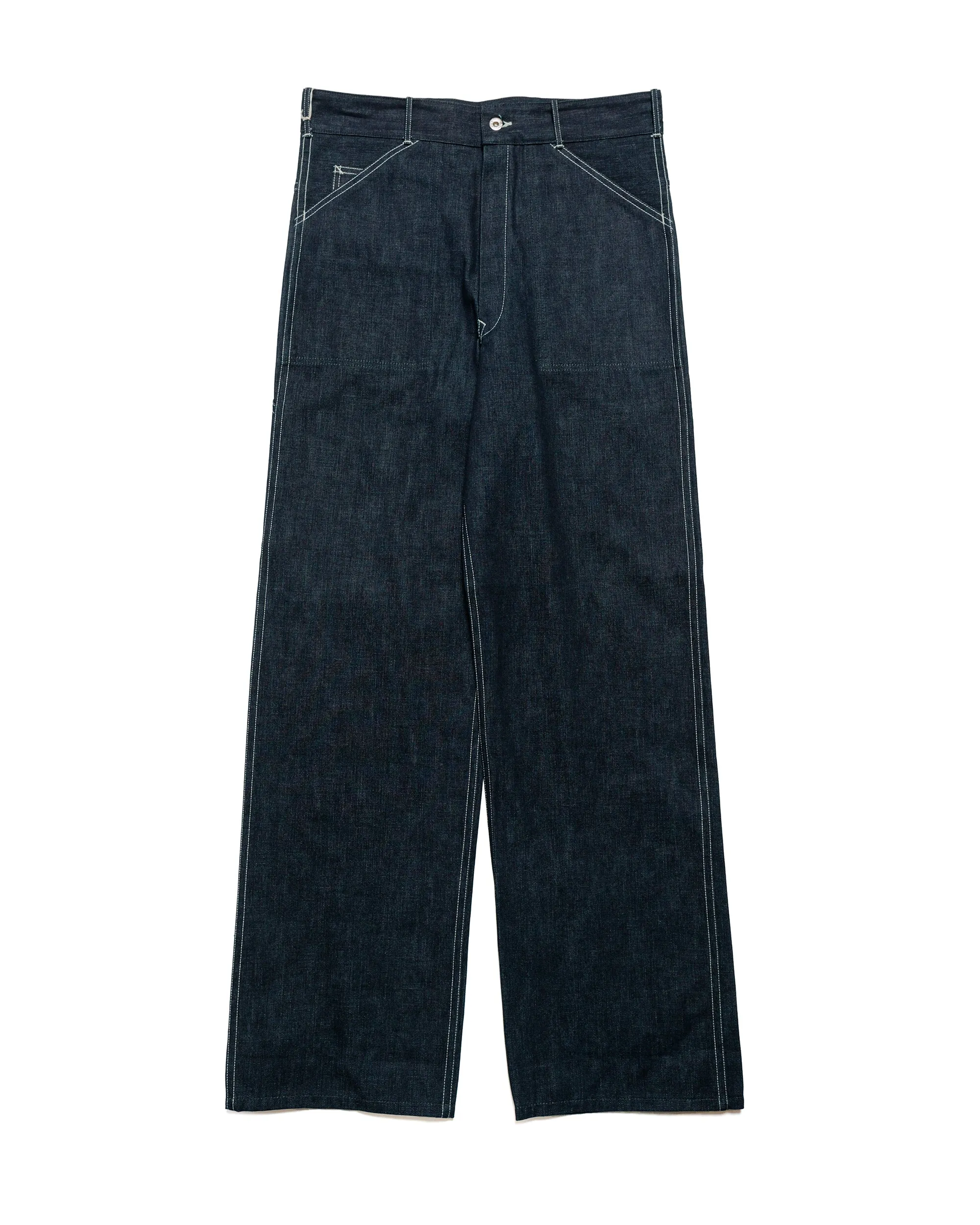 The Real McCoy's MP24005 WWII Denim Work Trousers Indigo sold by Lost & Found