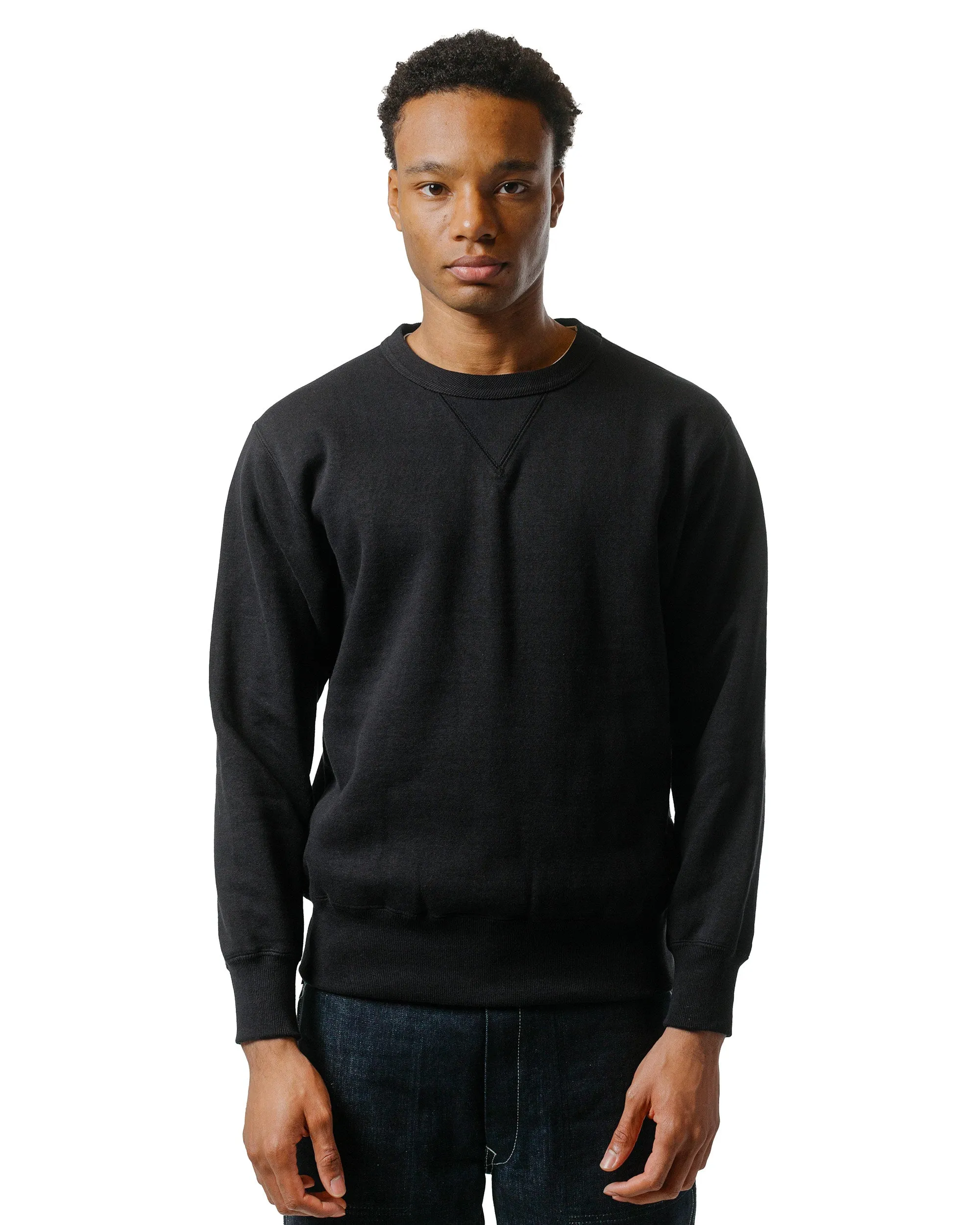 The Real McCoy’s MC24113 10 Oz. Loopwheel Crewneck Sweatshirt Black sold by Lost & Found product image thumbnail 2