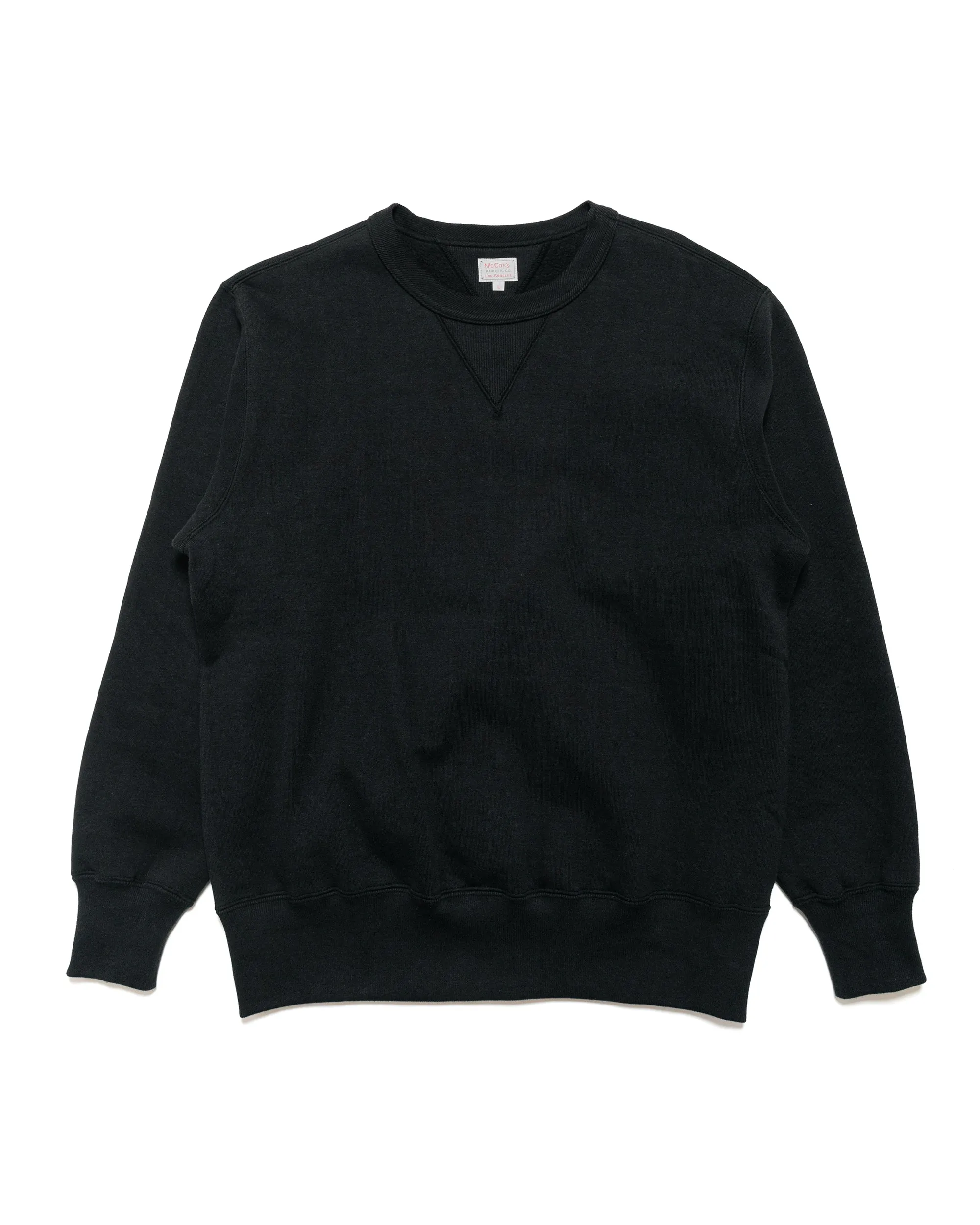 The Real McCoy’s MC24113 10 Oz. Loopwheel Crewneck Sweatshirt Black sold by Lost & Found