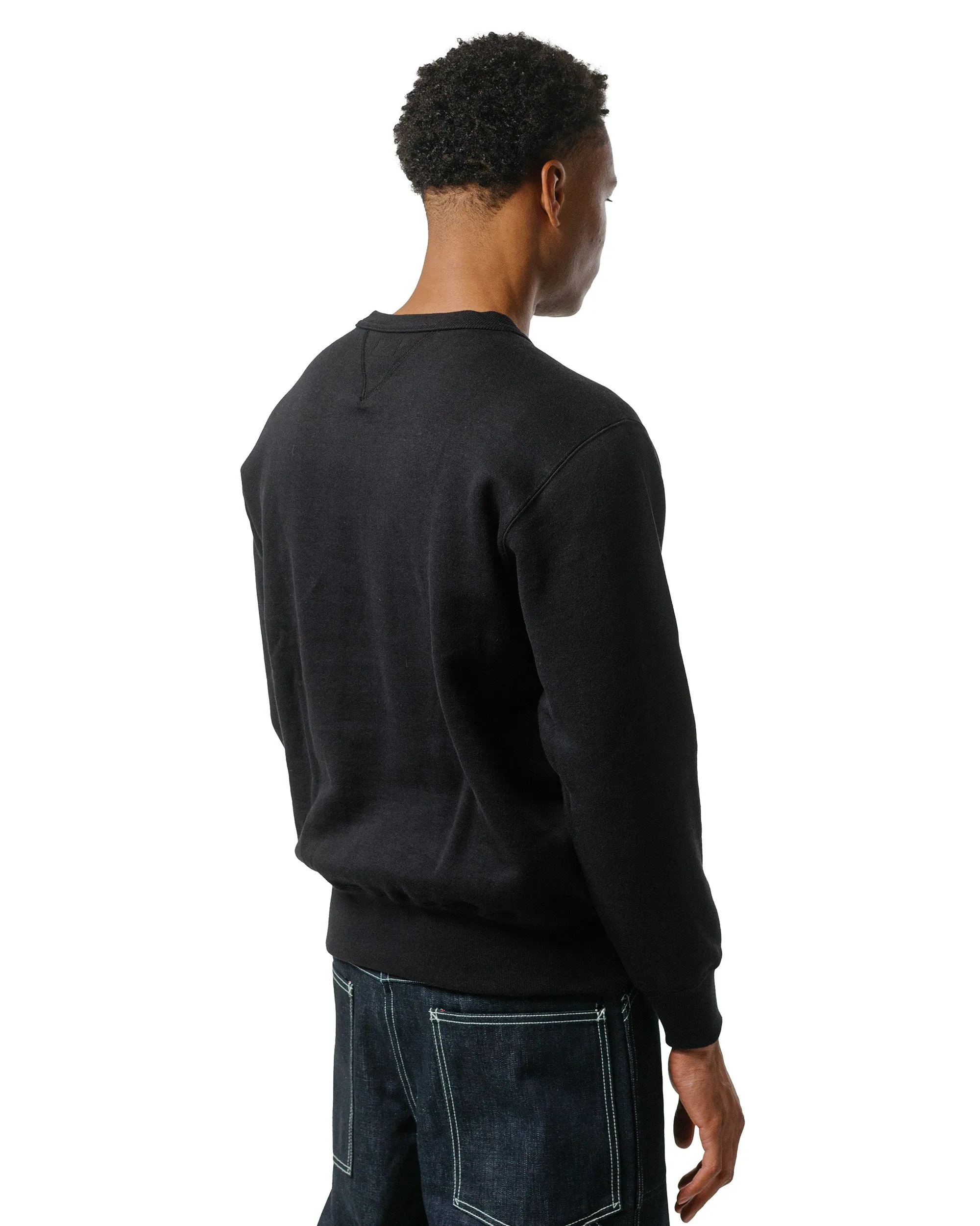 The Real McCoy’s MC24113 10 Oz. Loopwheel Crewneck Sweatshirt Black sold by Lost & Found product image thumbnail 3
