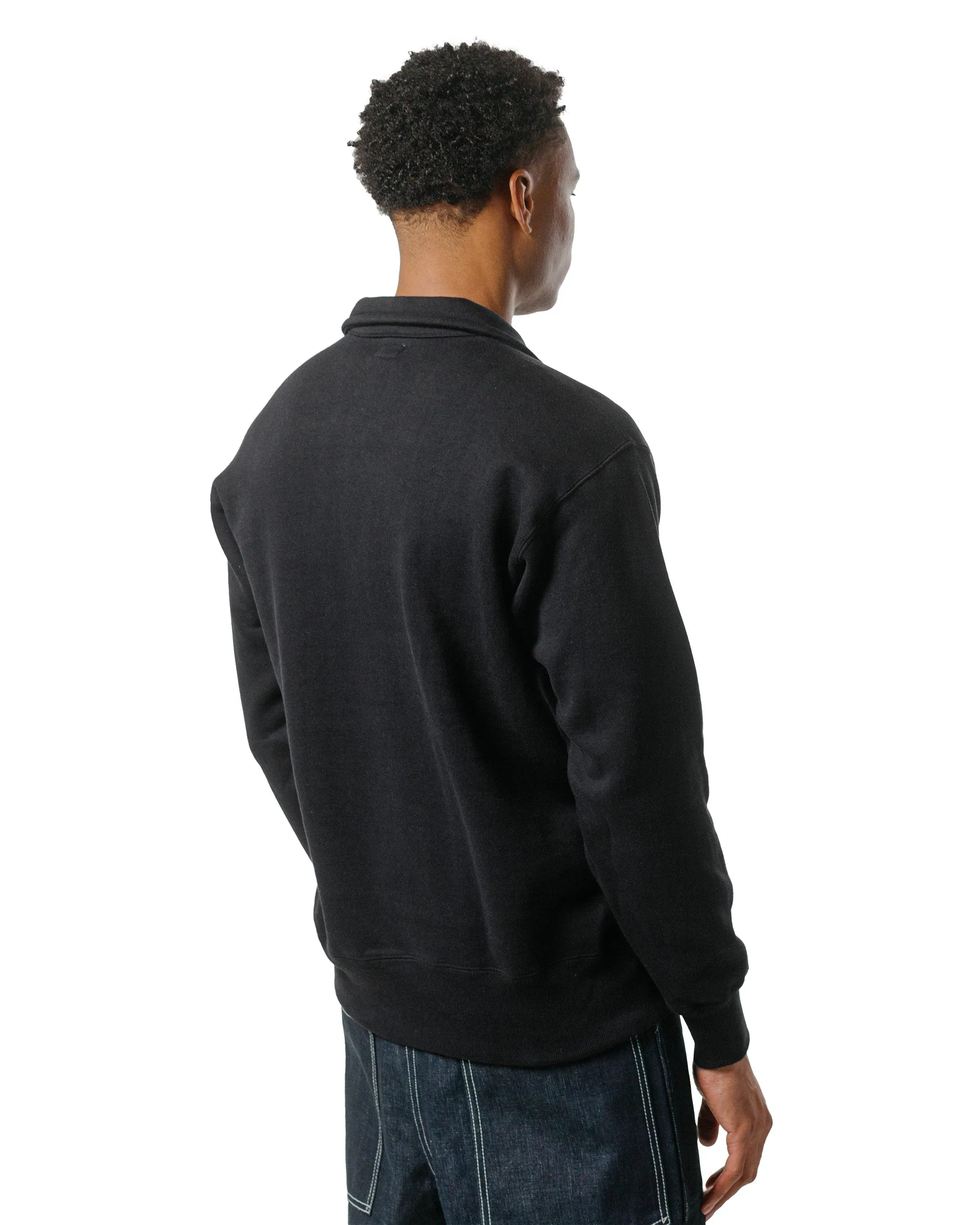 The Real McCoy’s MC24115 10 Oz. Loopwheel 1/4 Zip Sweatshirt Black sold by Lost & Found product image thumbnail 3