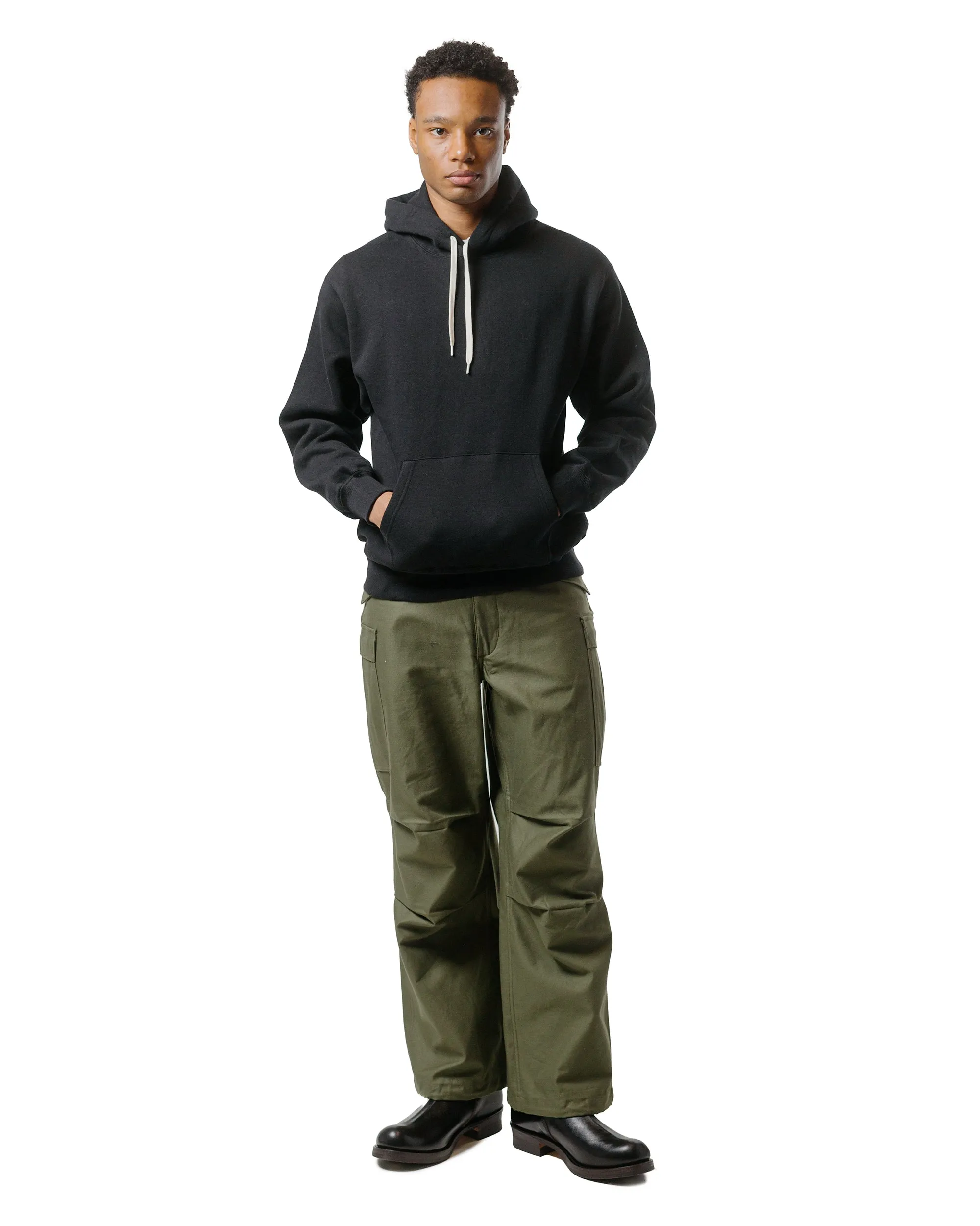 The Real McCoy’s MC24114 10 Oz. Loopwheel Hooded Sweatshirt Black sold by Lost & Found product image thumbnail 4