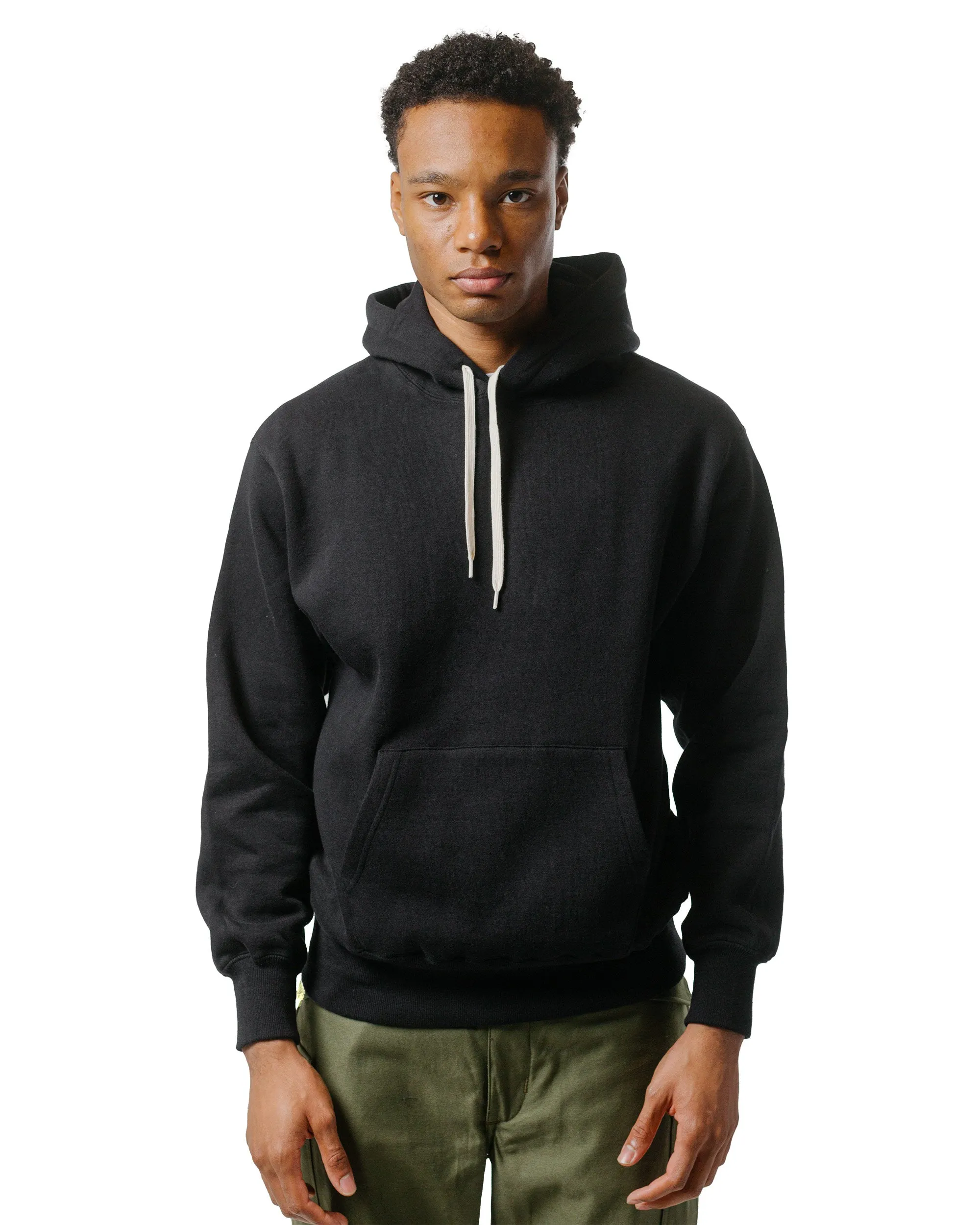 The Real McCoy’s MC24114 10 Oz. Loopwheel Hooded Sweatshirt Black sold by Lost & Found product image thumbnail 2