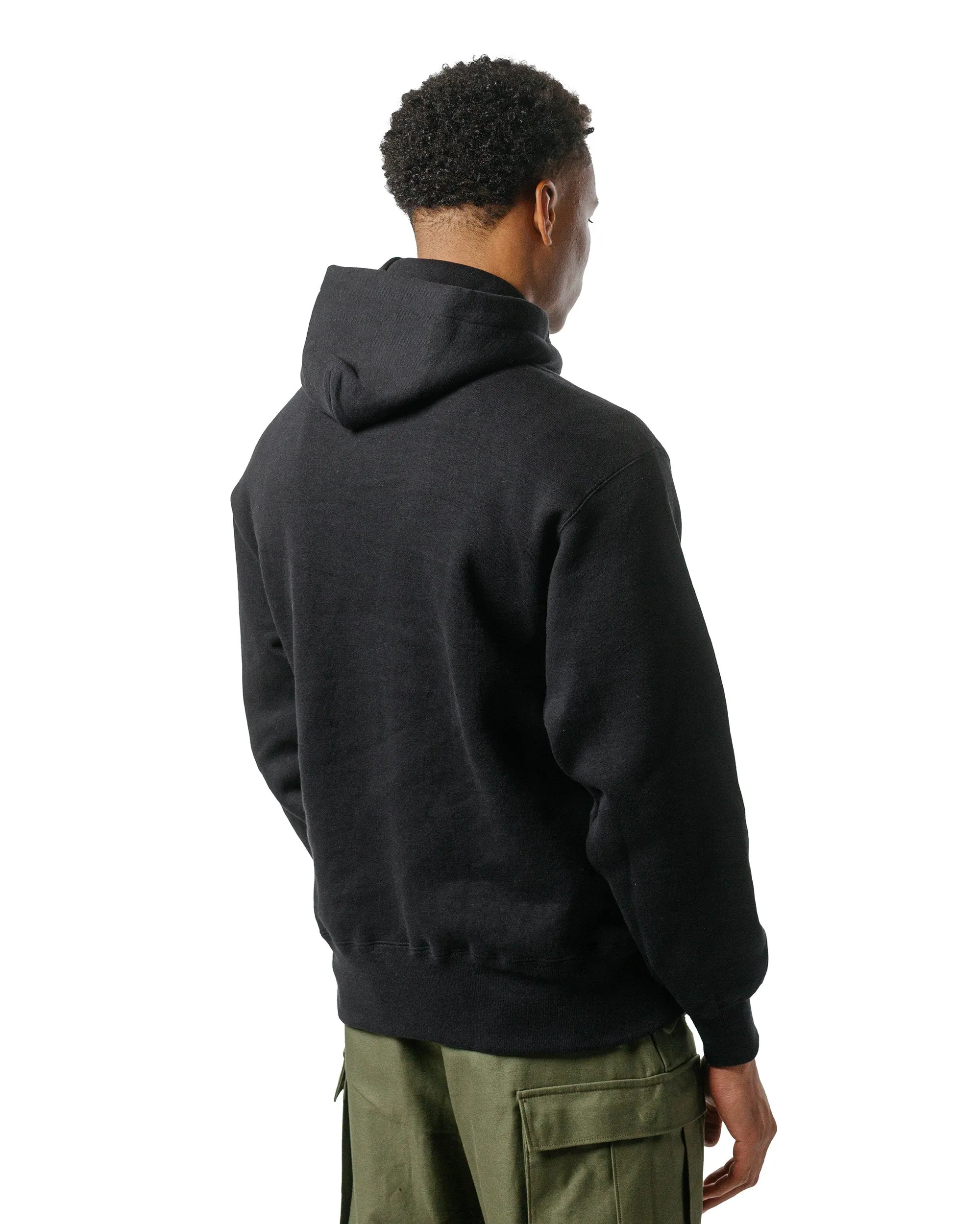 The Real McCoy’s MC24114 10 Oz. Loopwheel Hooded Sweatshirt Black sold by Lost & Found product image thumbnail 3