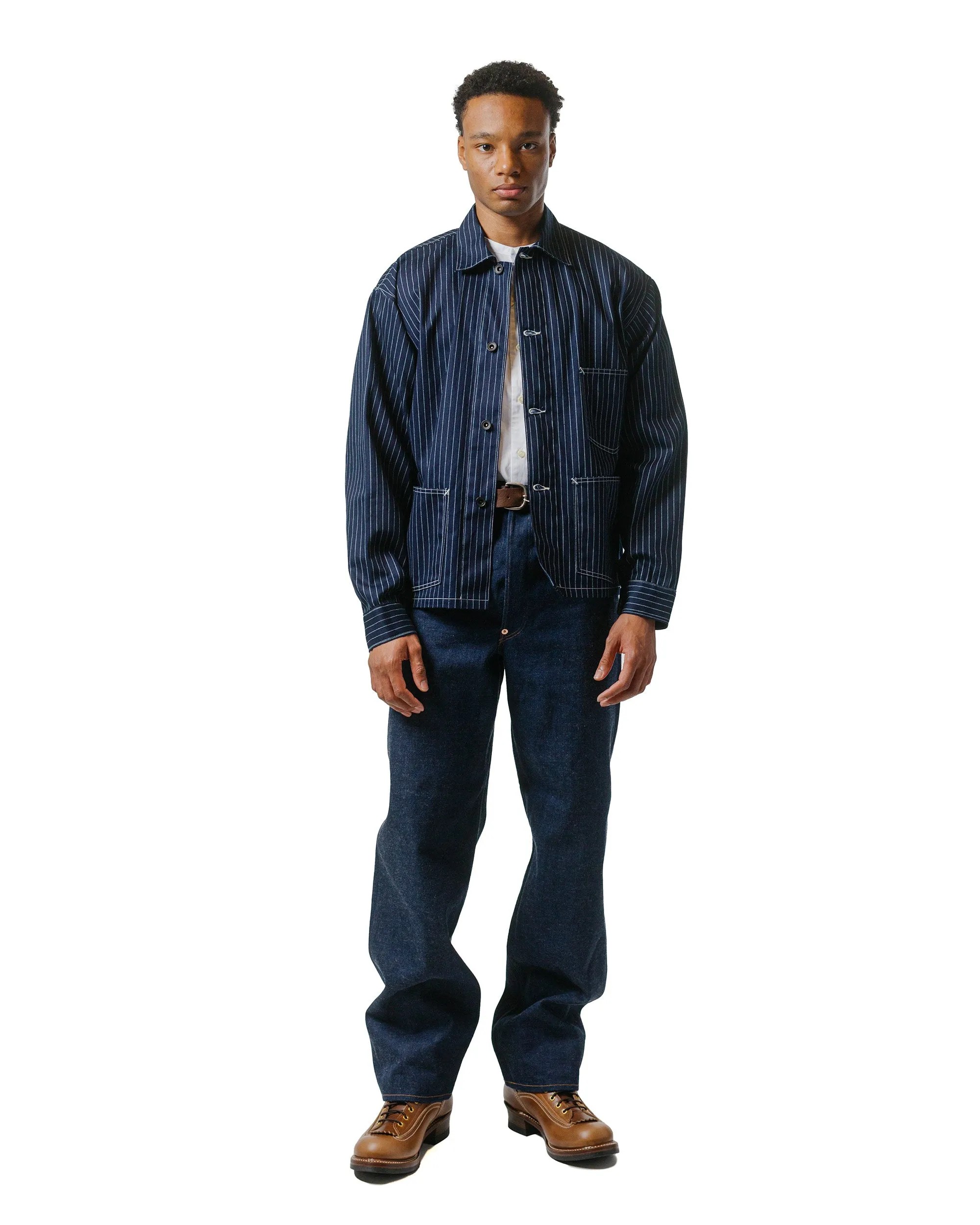 The Real McCoy's MS24103 Double Diamond Band Collar Shirt White sold by Lost & Found product image thumbnail 4