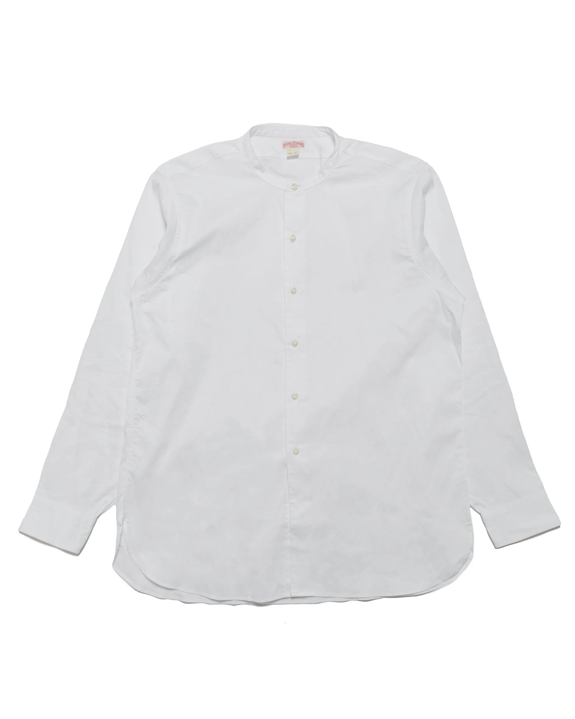 The Real McCoy's MS24103 Double Diamond Band Collar Shirt White sold by Lost & Found