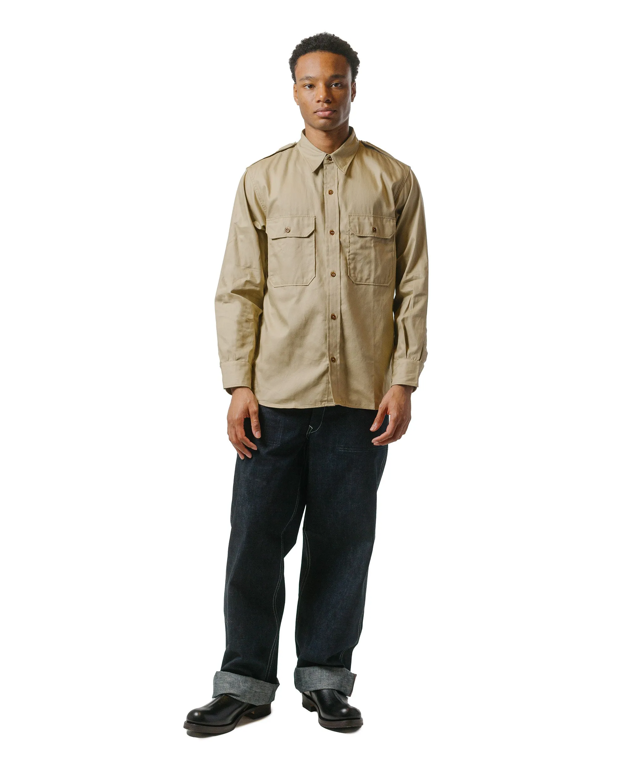 The Real McCoy's MS24001 Khaki Shirt L/S (Modify) Khaki sold by Lost & Found product image thumbnail 4