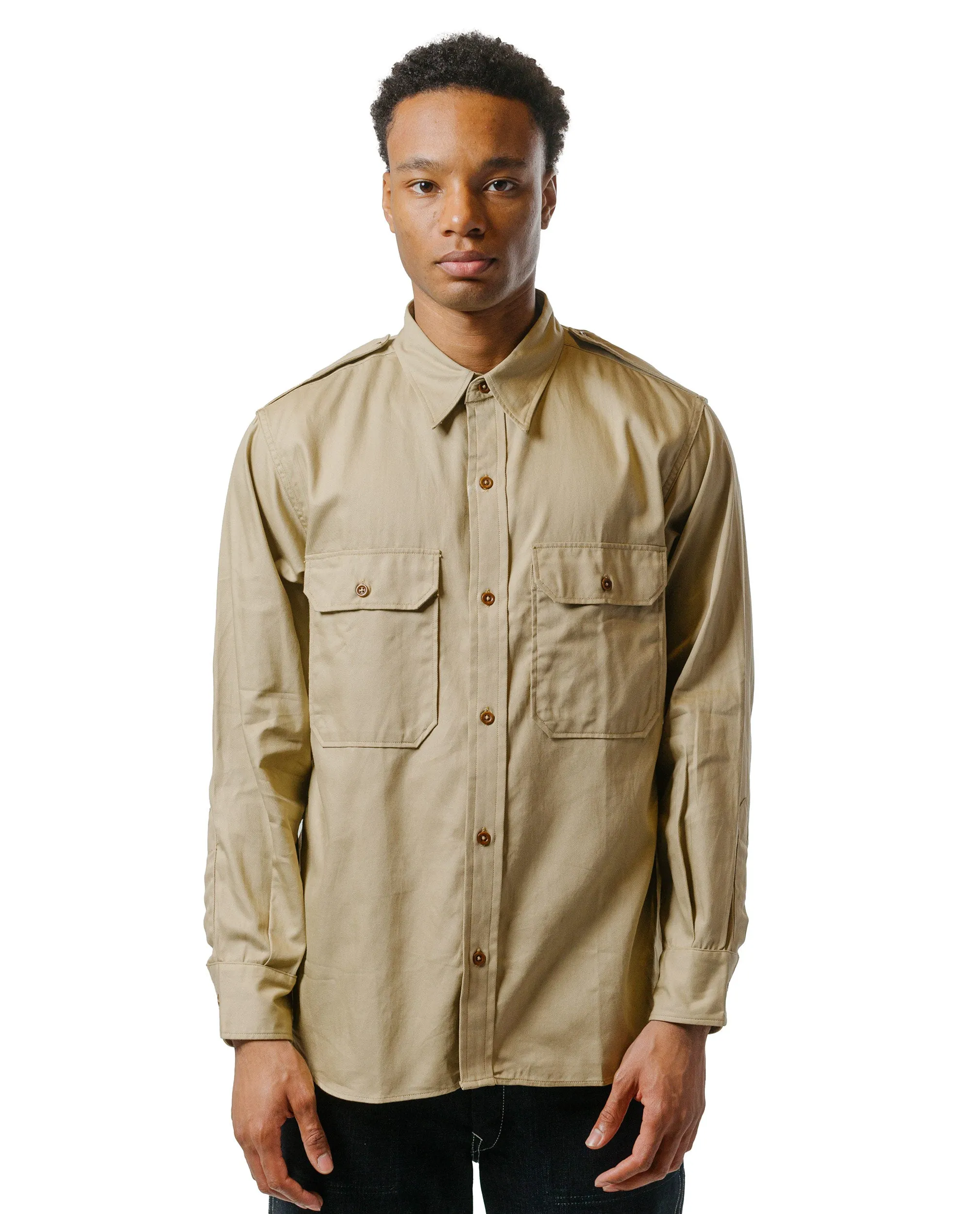 The Real McCoy's MS24001 Khaki Shirt L/S (Modify) Khaki sold by Lost & Found product image thumbnail 2