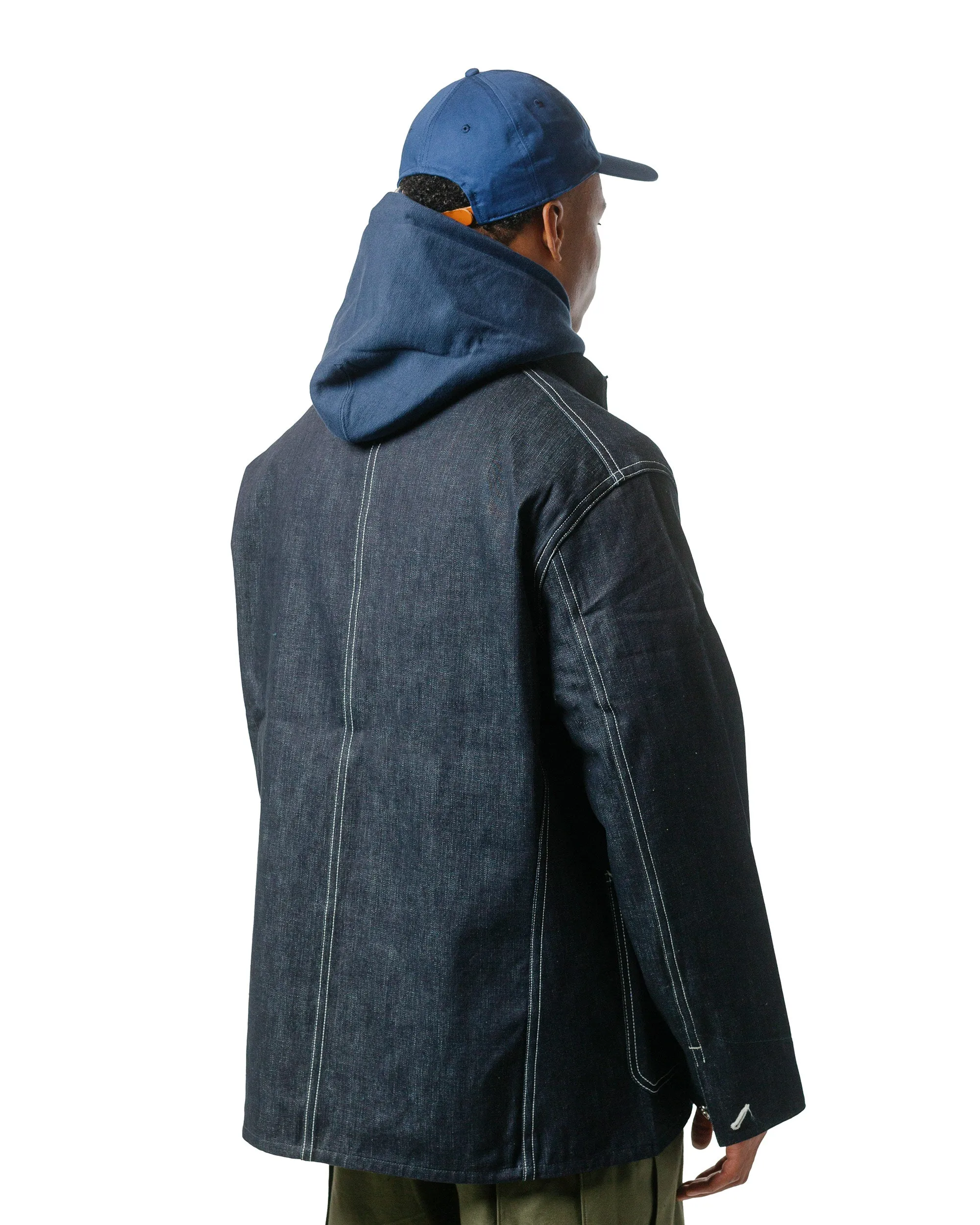 The Real McCoy's MJ24013 WWII Denim Chore Coat Indigo sold by Lost & Found product image thumbnail 3