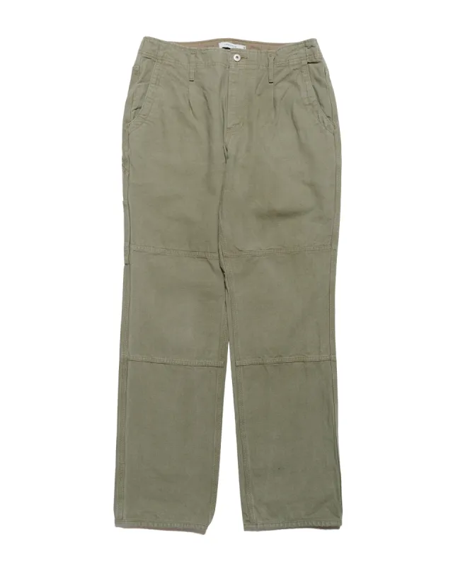 nonnative Worker Trousers Cotton Oxford Sulfur Dye Khaki sold by Lost & Found