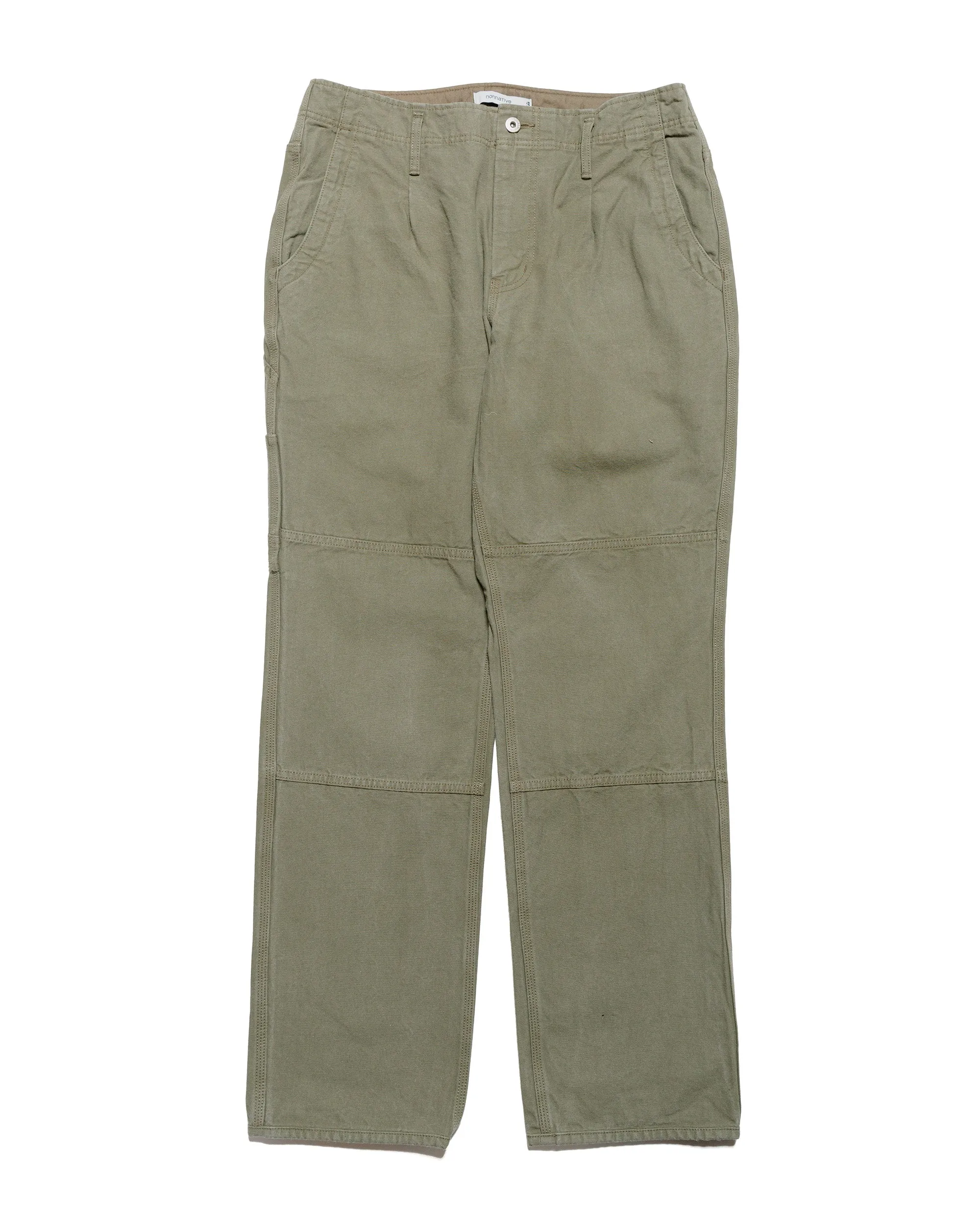 nonnative Worker Trousers Cotton Oxford Sulfur Dye Khaki sold by Lost & Found
