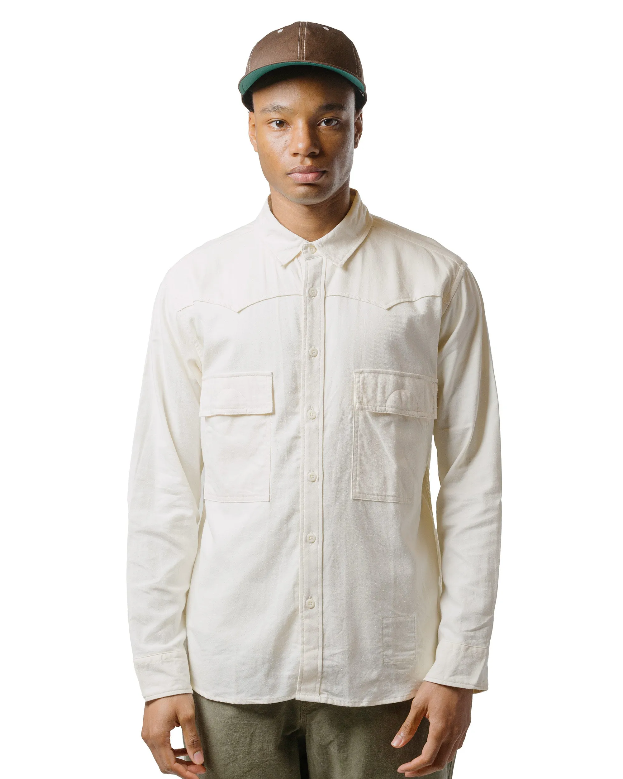nonnative Explorer Shirt Cotton Silk Nep Twill Off White sold by Lost & Found product image thumbnail 2