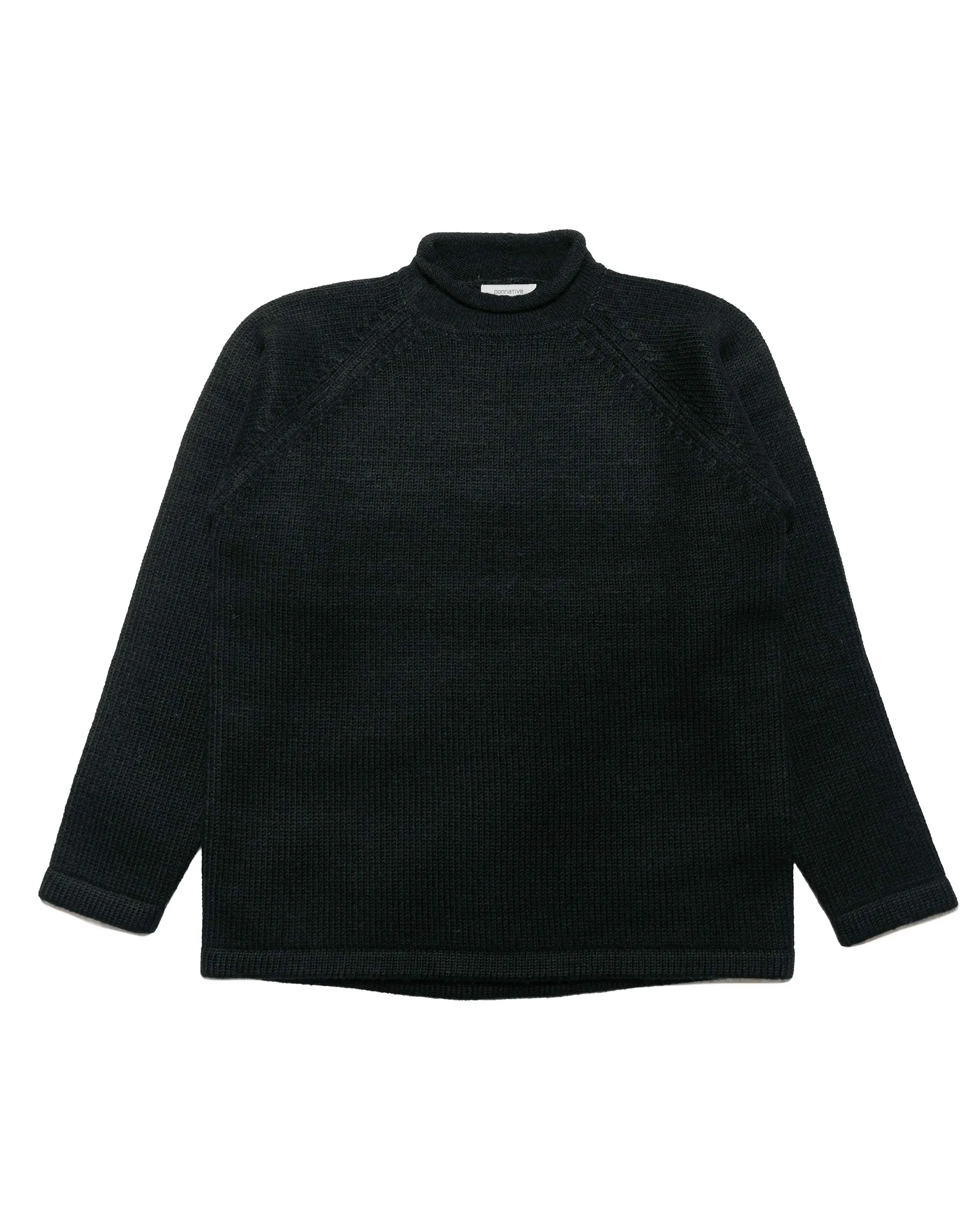 nonnative Adventurer Roll Neck Sweater Wool Yarn Black sold by Lost & Found