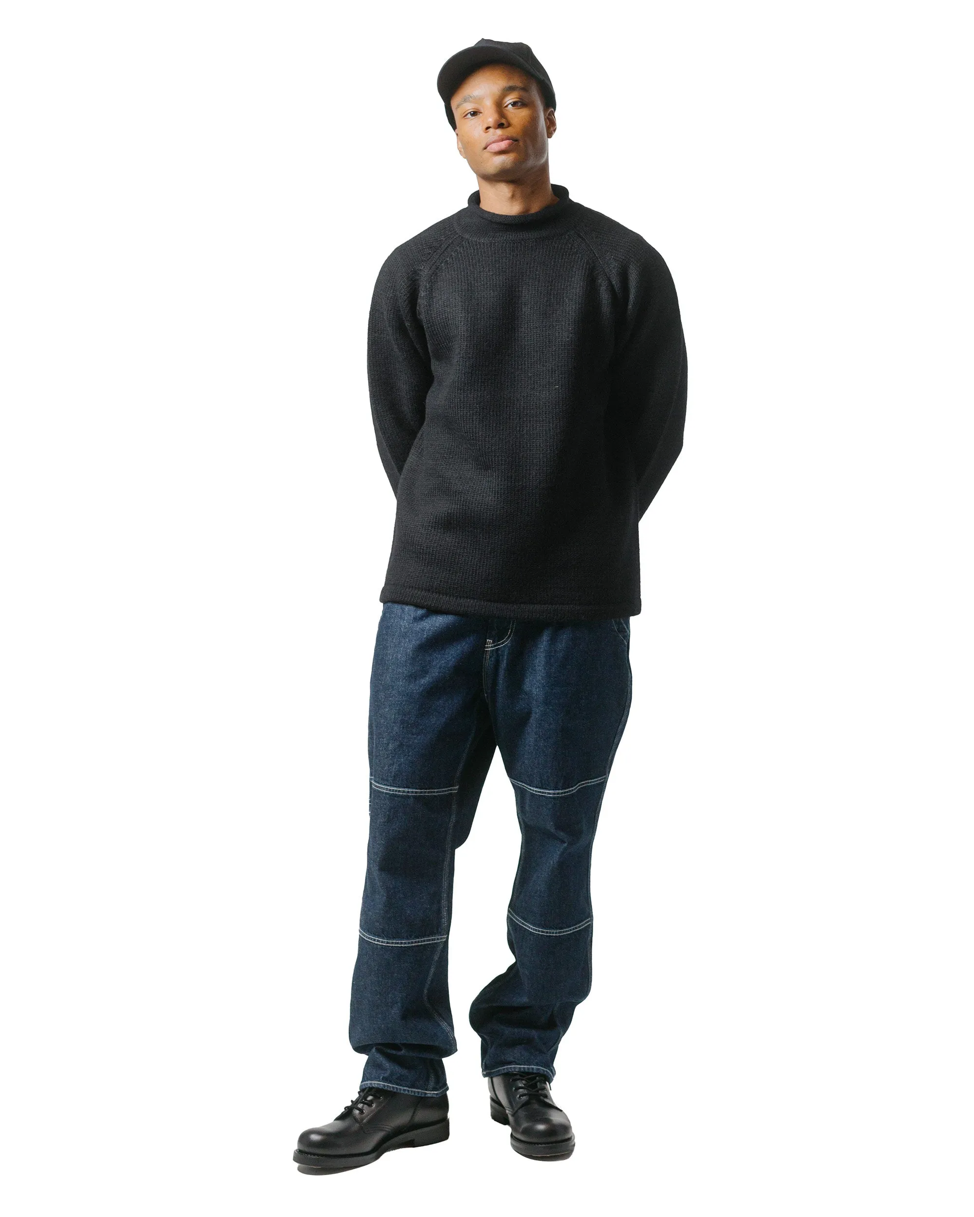 nonnative Adventurer Roll Neck Sweater Wool Yarn Black sold by Lost & Found product image thumbnail 4