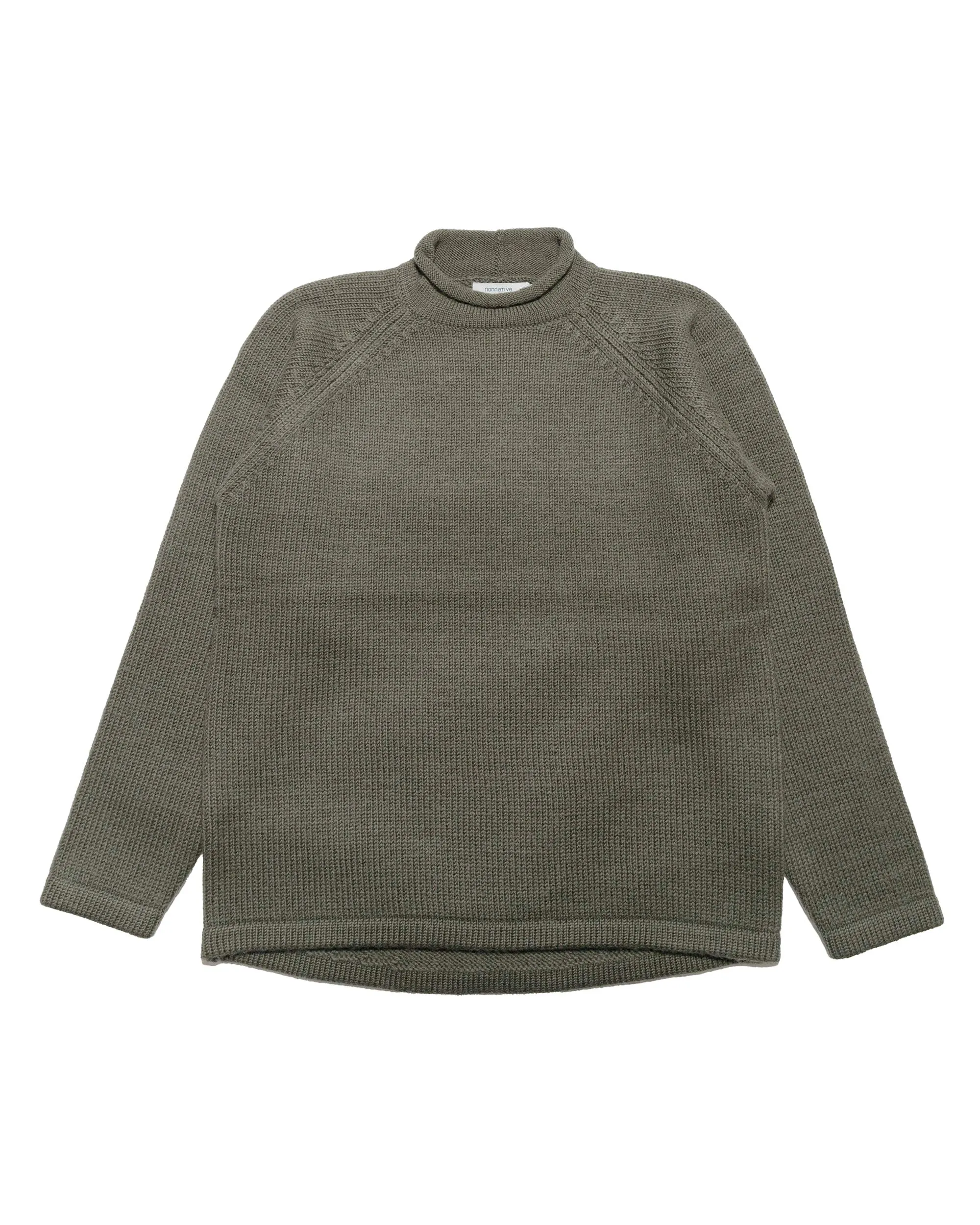 nonnative Adventurer Roll Neck Sweater Wool Yarn Khaki sold by Lost & Found