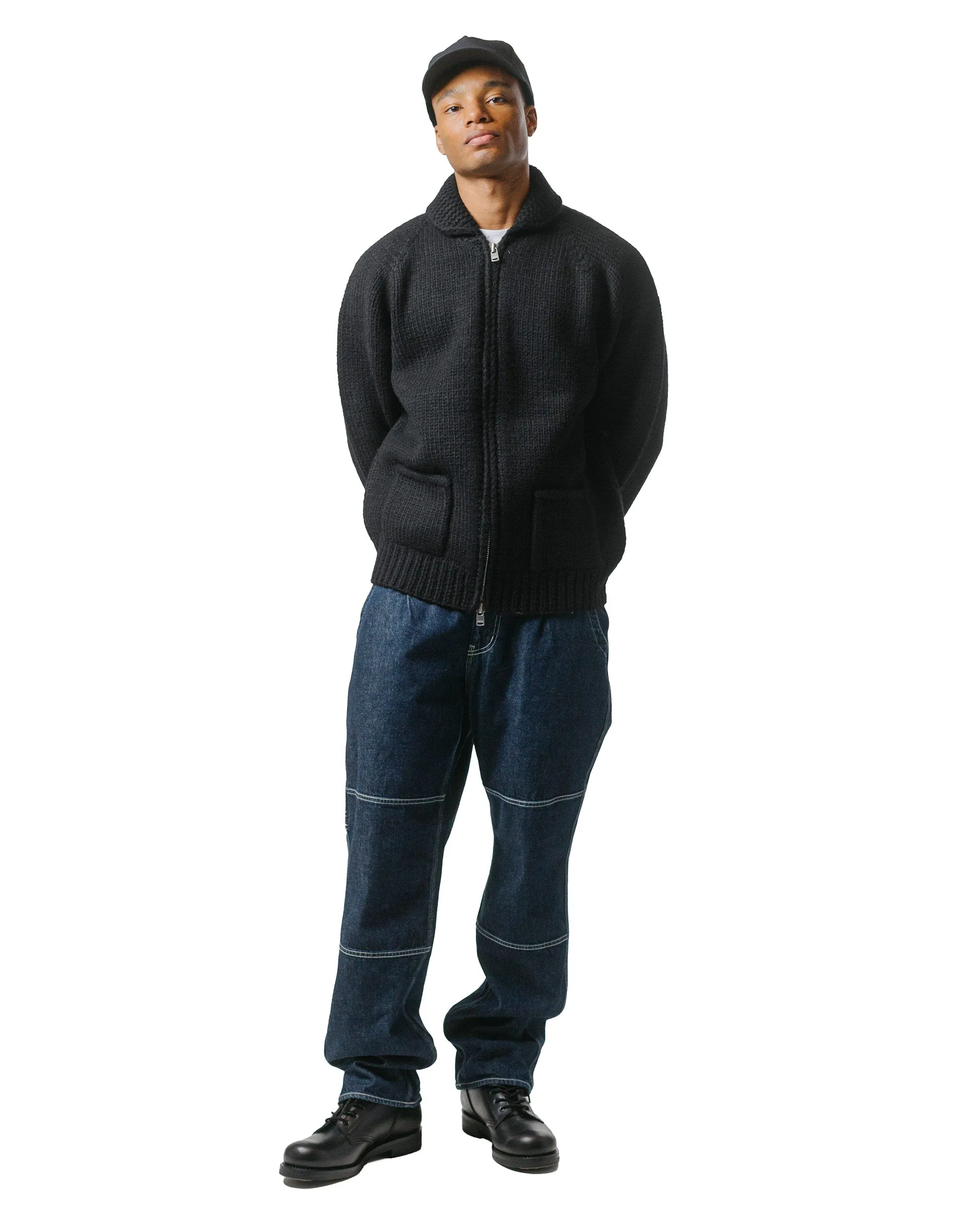 nonnative Adventurer Hand-Knit Cowichan Sweater Wool Yarn Black sold by Lost & Found product image thumbnail 4