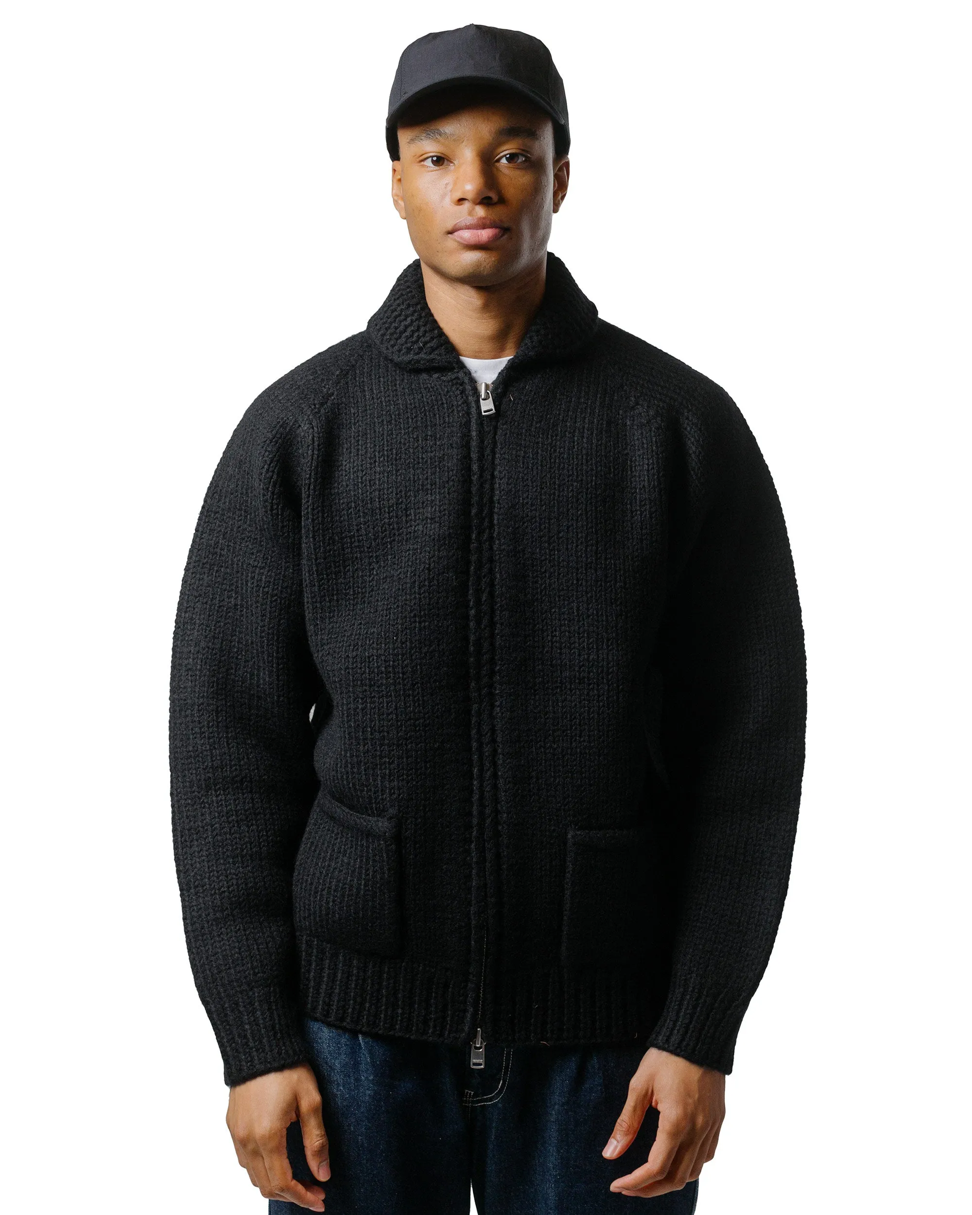 nonnative Adventurer Hand-Knit Cowichan Sweater Wool Yarn Black sold by Lost & Found product image thumbnail 2