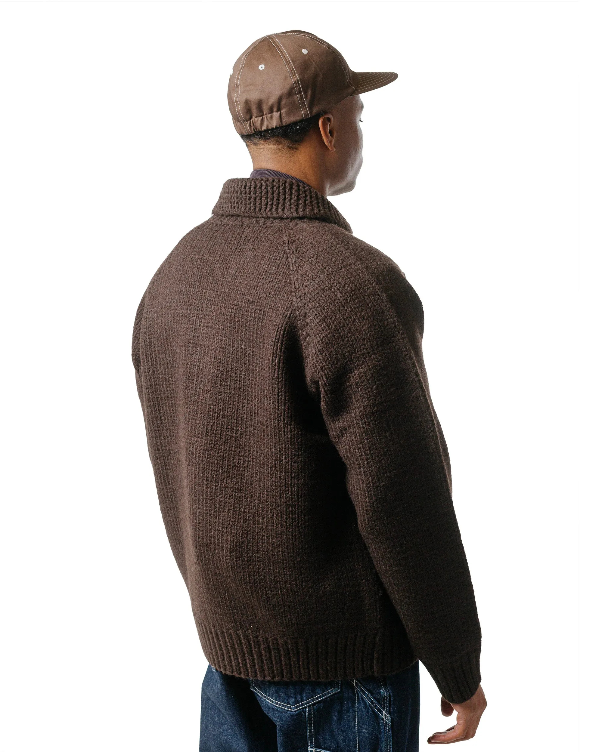 nonnative Adventurer Hand-Knit Cowichan Sweater Wool Yarn Brown sold by Lost & Found product image thumbnail 3