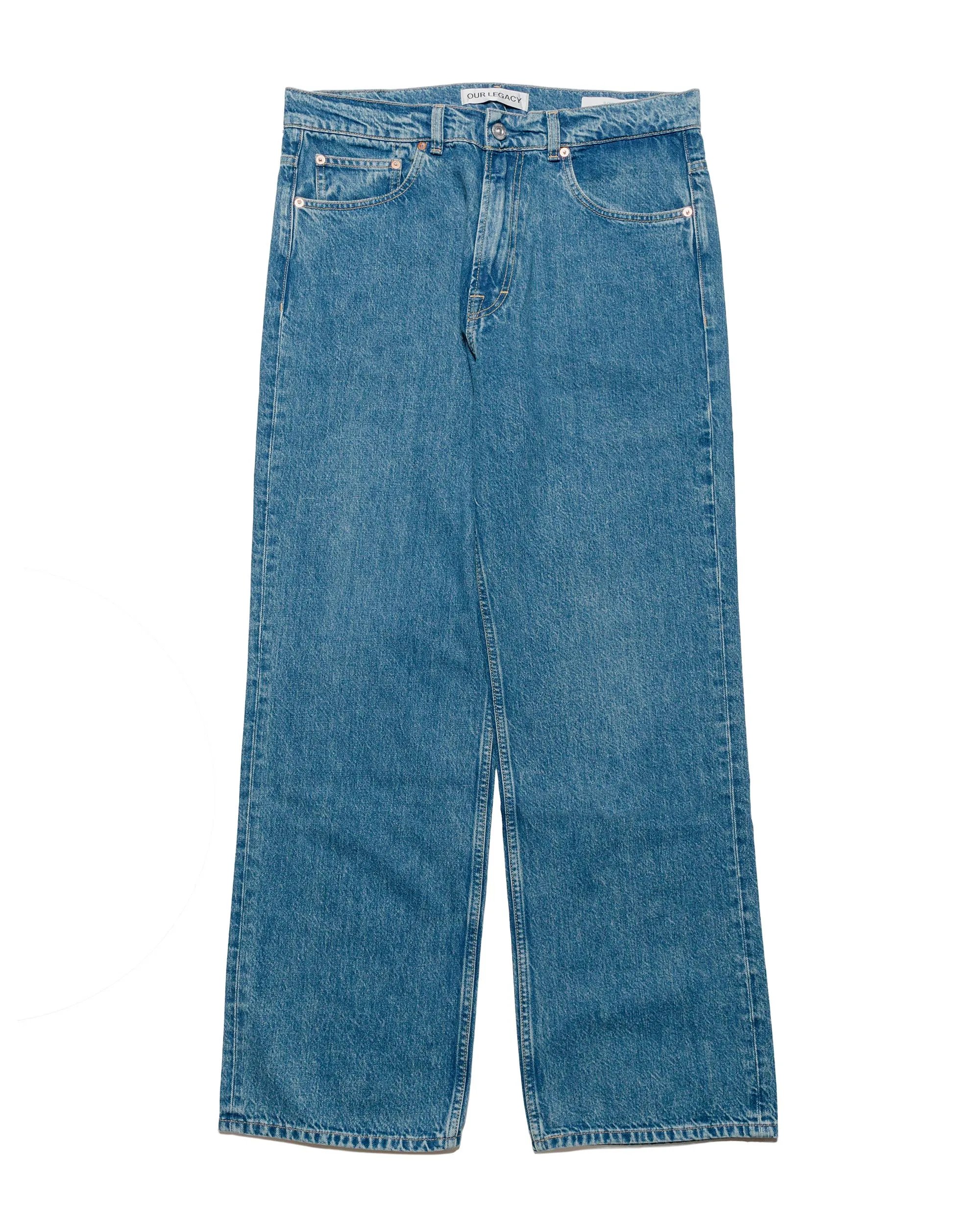 Our Legacy Third Cut Blue Tech Wash Denim sold by Lost & Found