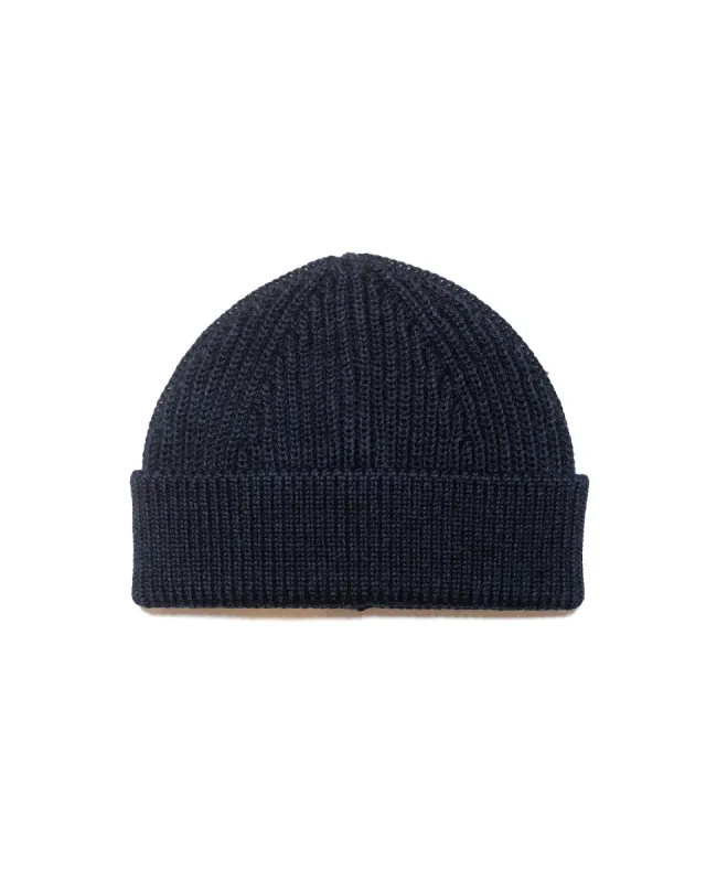 Andersen-Andersen Beanie Short Dark Indigo sold by Lost & Found