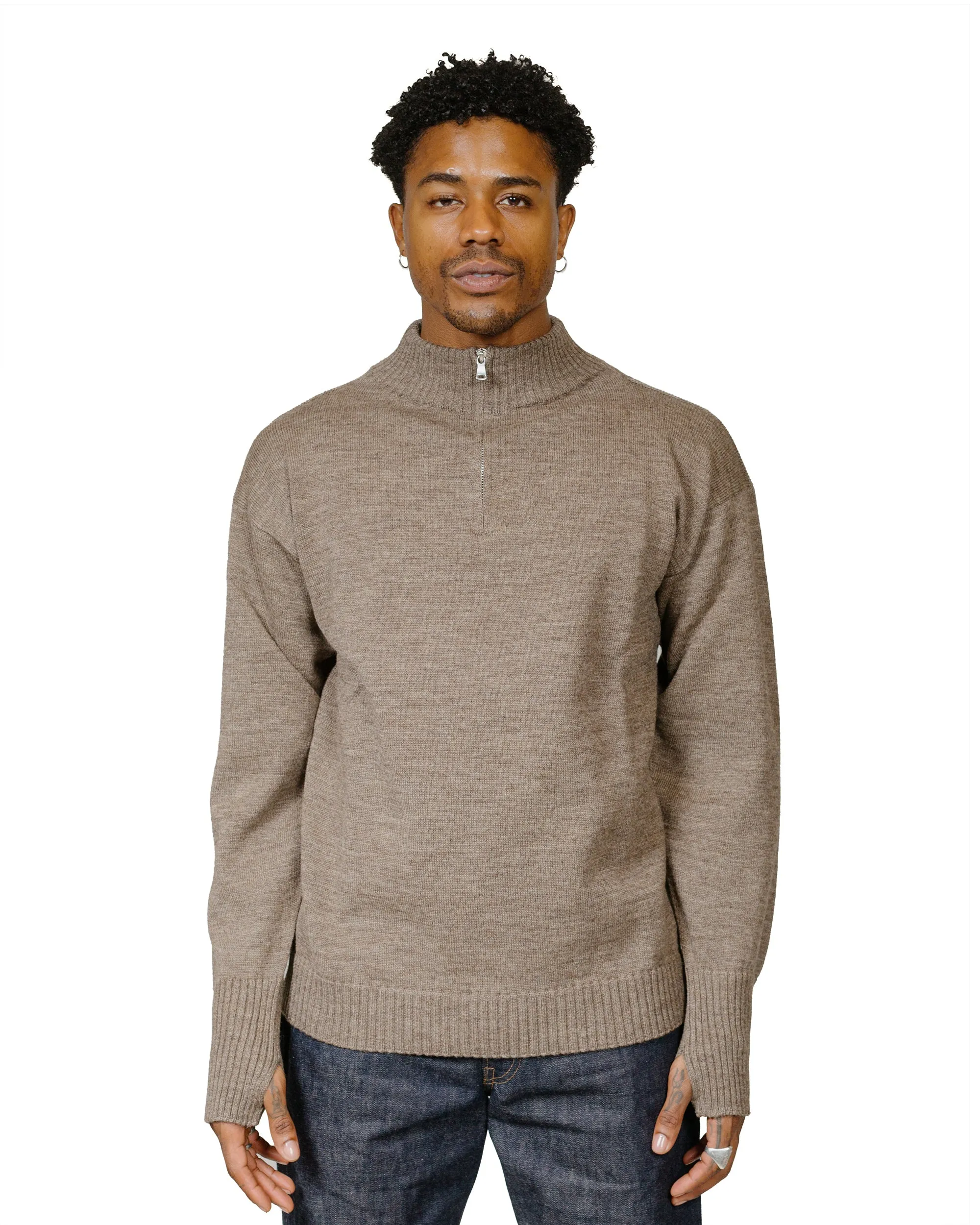 Andersen-Andersen Seaman Half-Zip Natural Taupe sold by Lost & Found product image thumbnail 2