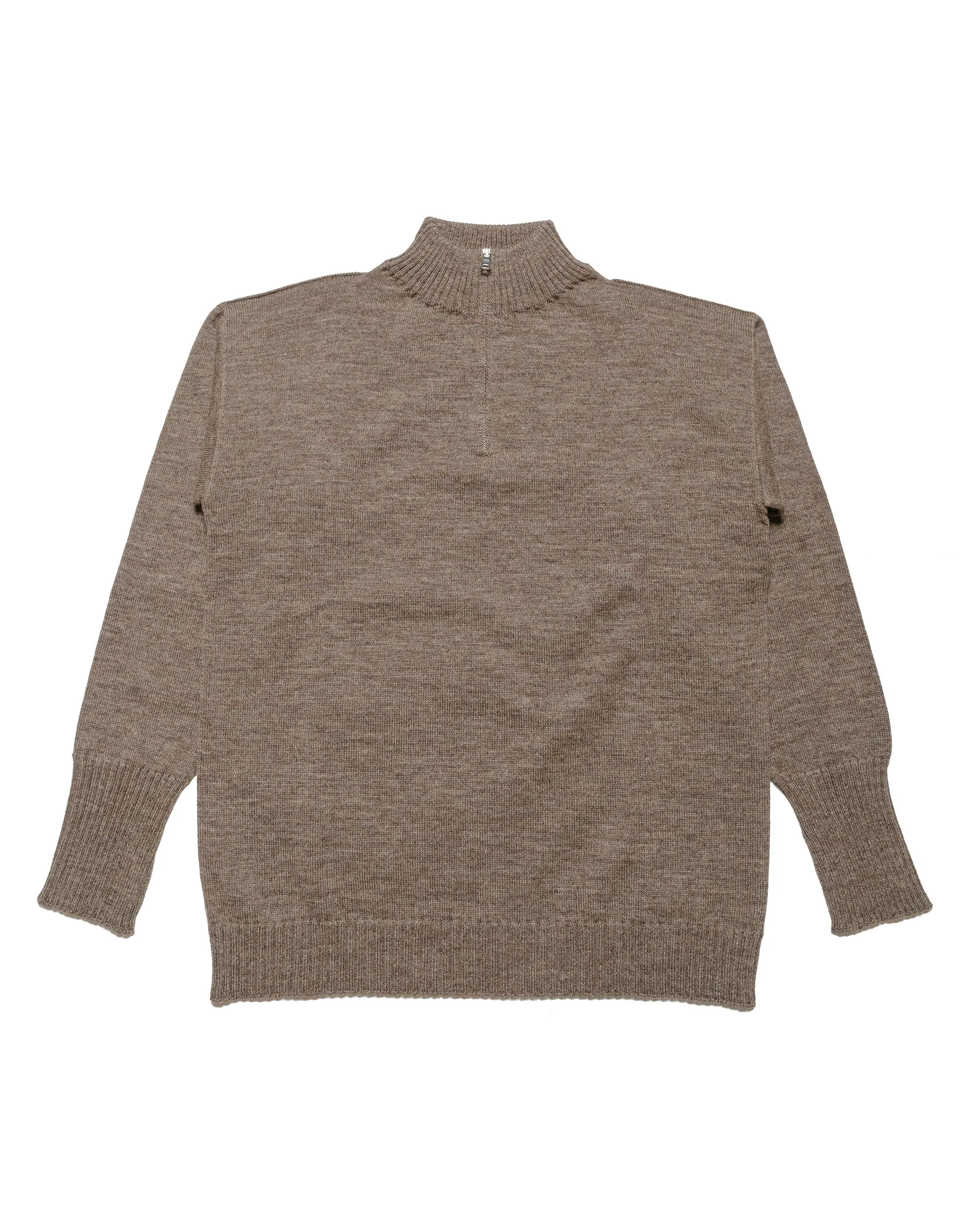 Andersen-Andersen Seaman Half-Zip Natural Taupe sold by Lost & Found