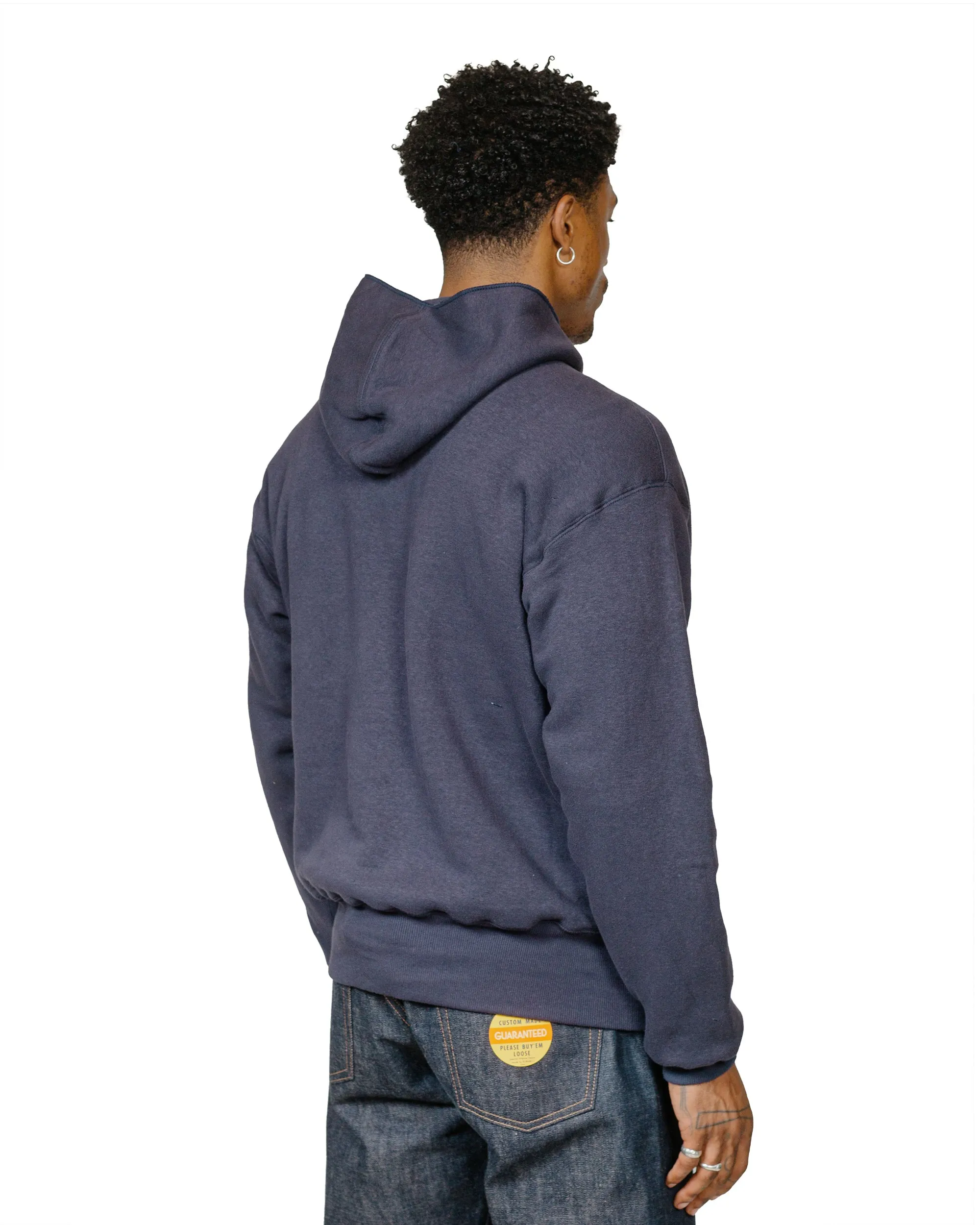 Warehouse Lot. JG-CS12 The Knockout Hoodie Plain Navy sold by Lost & Found product image thumbnail 3