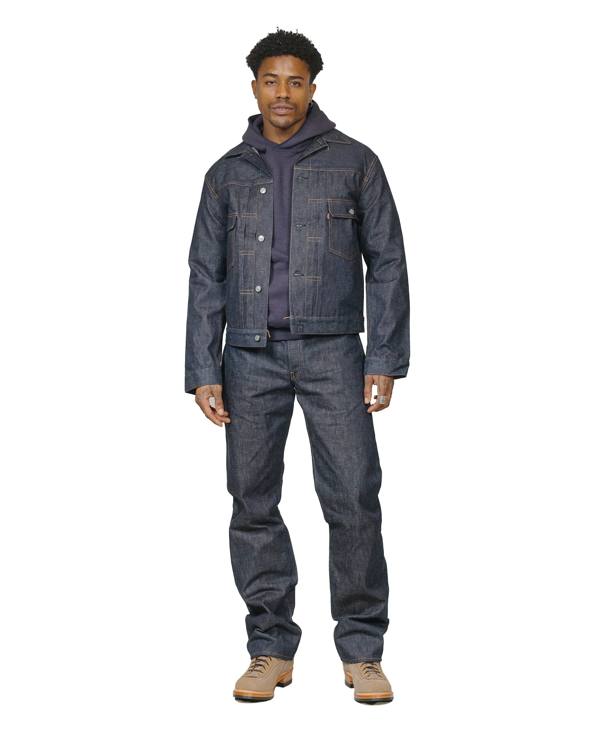 Warehouse Lot. JG-CS12 The Knockout Hoodie Plain Navy sold by Lost & Found product image thumbnail 4