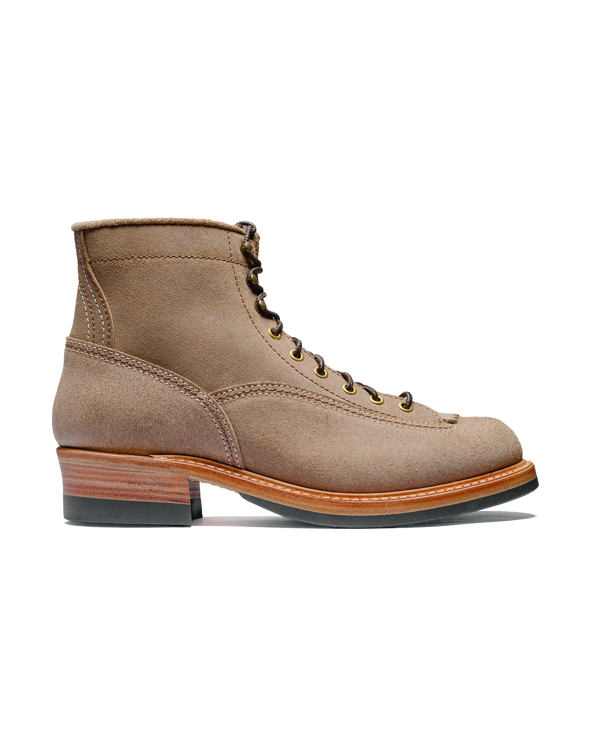 John Lofgren Bootmaker Donkey Puncher Boots Horween Leather CXL Natural Roughout sold by Lost & Found