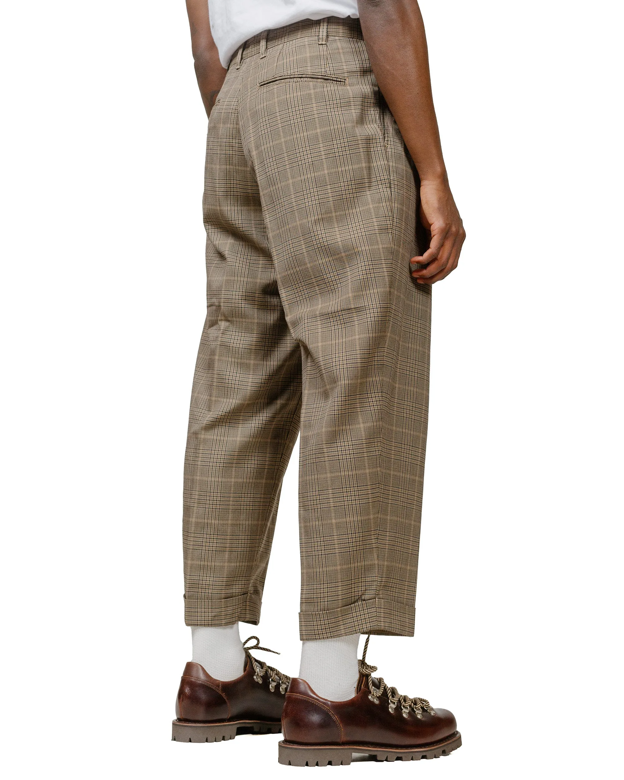 Beams Plus 2Pleats Tapered TW Twill Plaid Light Brown sold by Lost & Found product image thumbnail 3